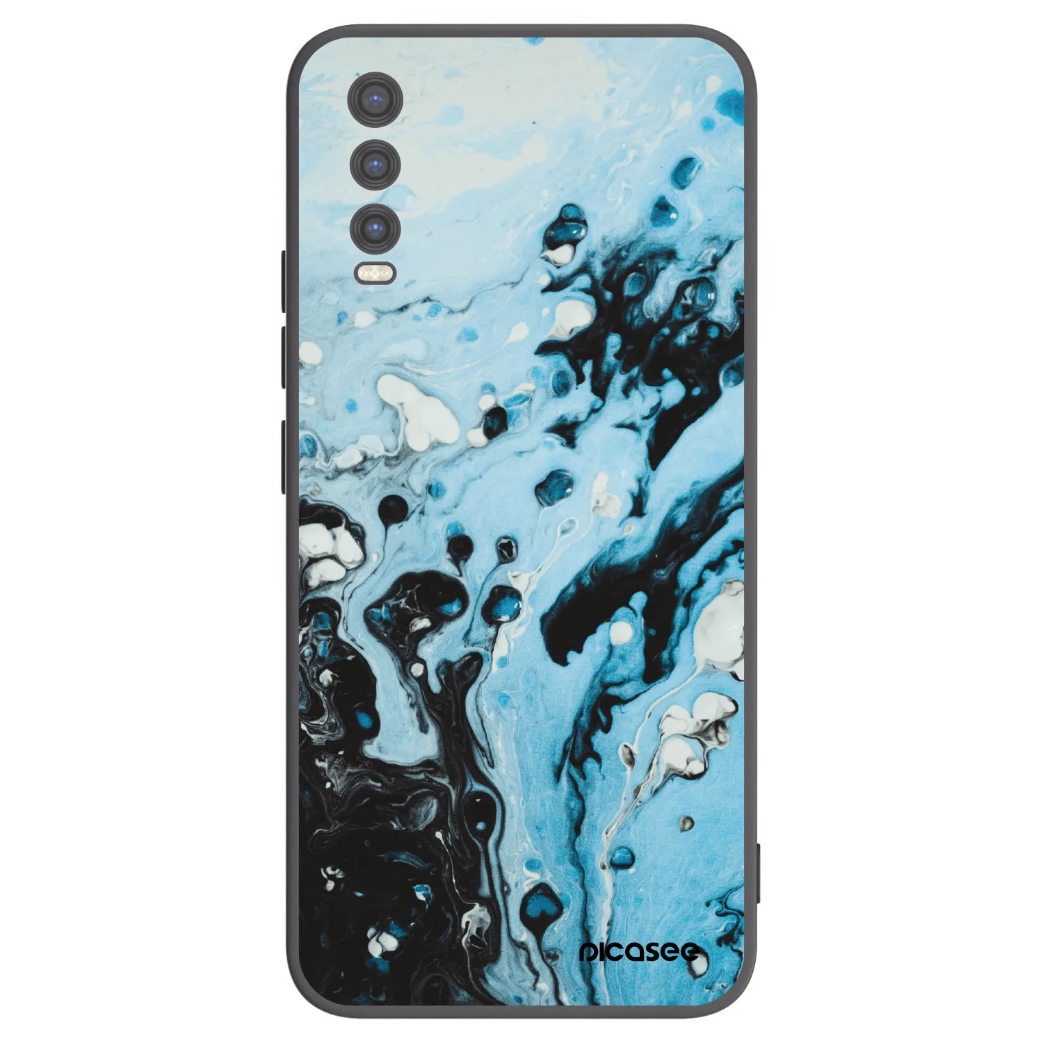 Picasee Μαύρη θήκη σιλικόνης για Vivo Y20s - Organic blue