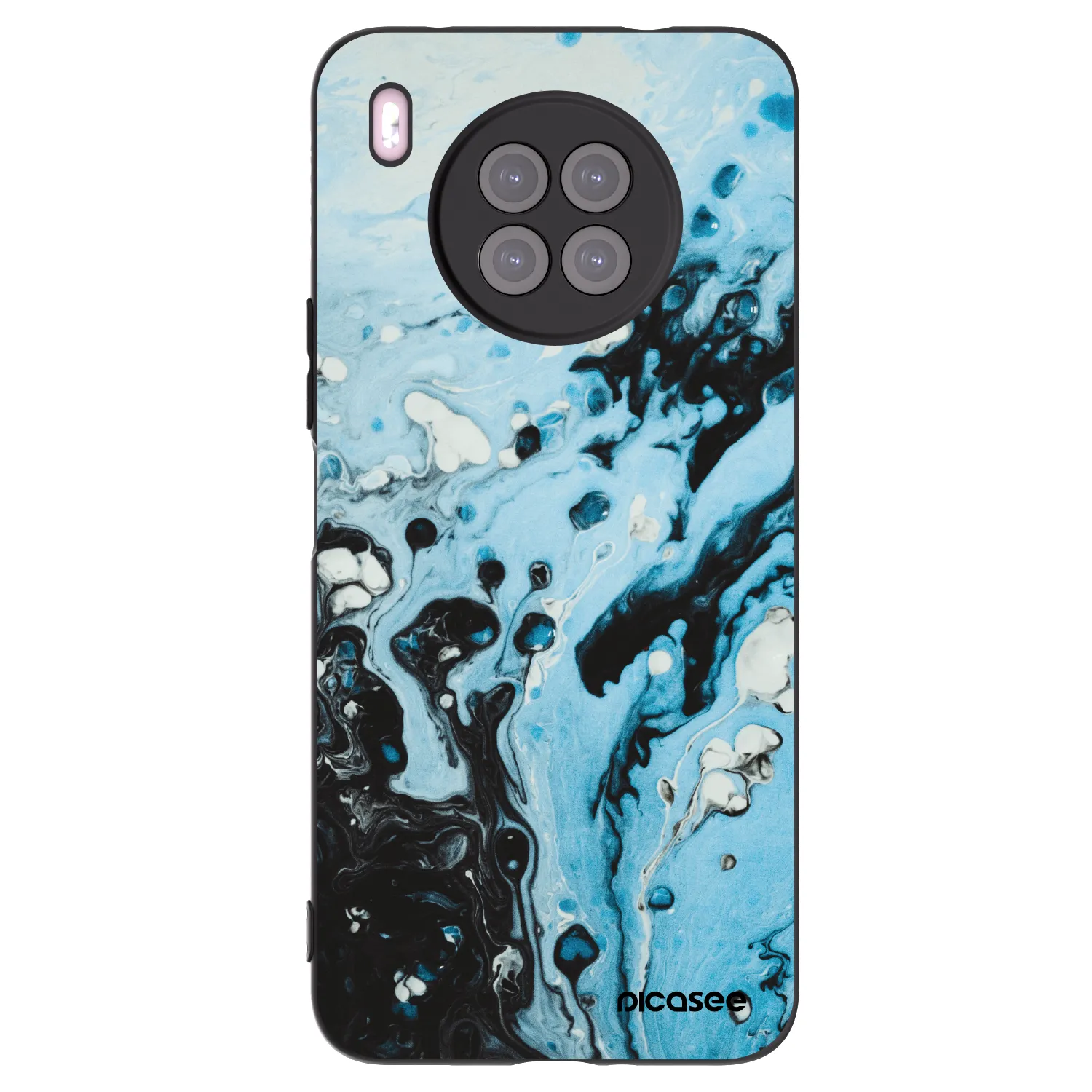 Picasee Μαύρη θήκη σιλικόνης για Huawei Nova 8i - Organic blue