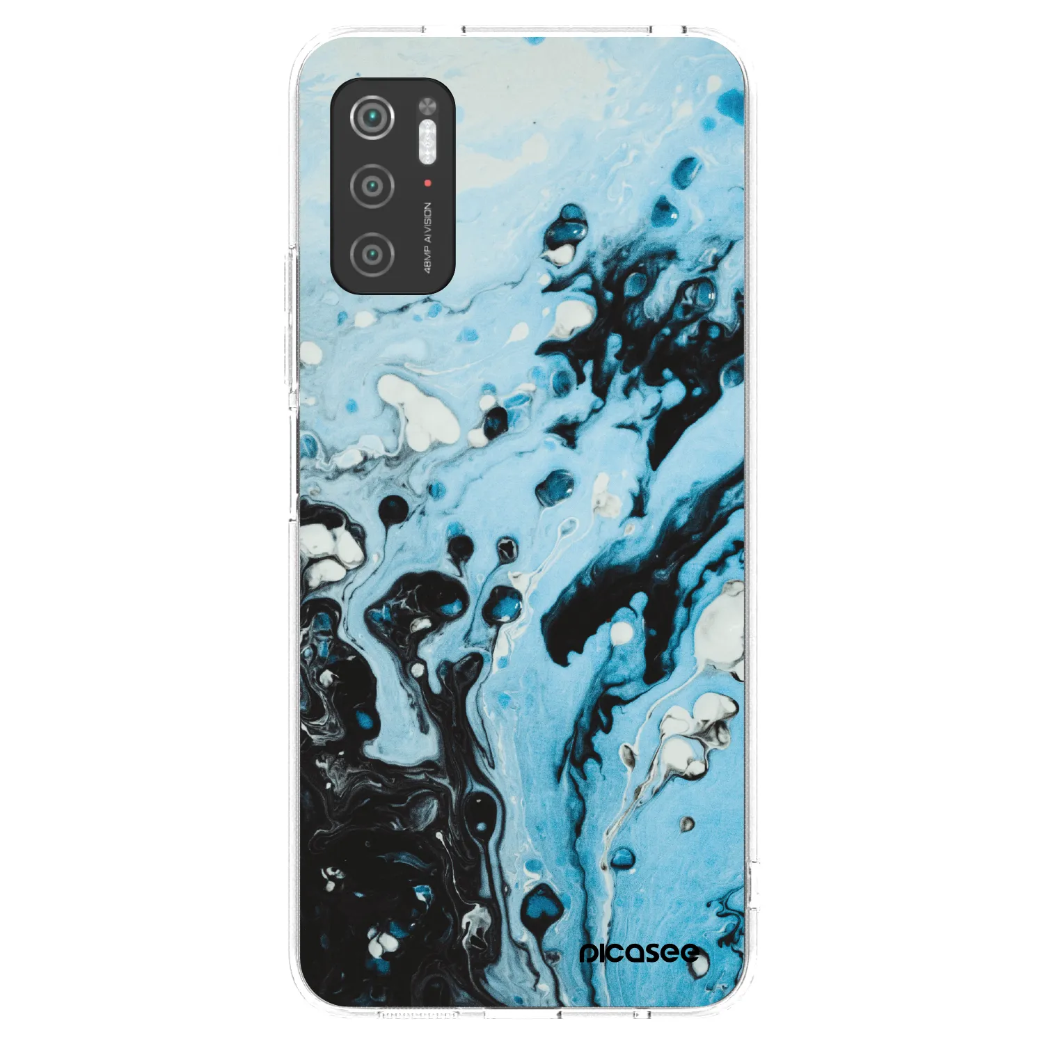 Picasee διαφανής θήκη σιλικόνης Xiaomi Poco M3 Pro 5G - Organic blue