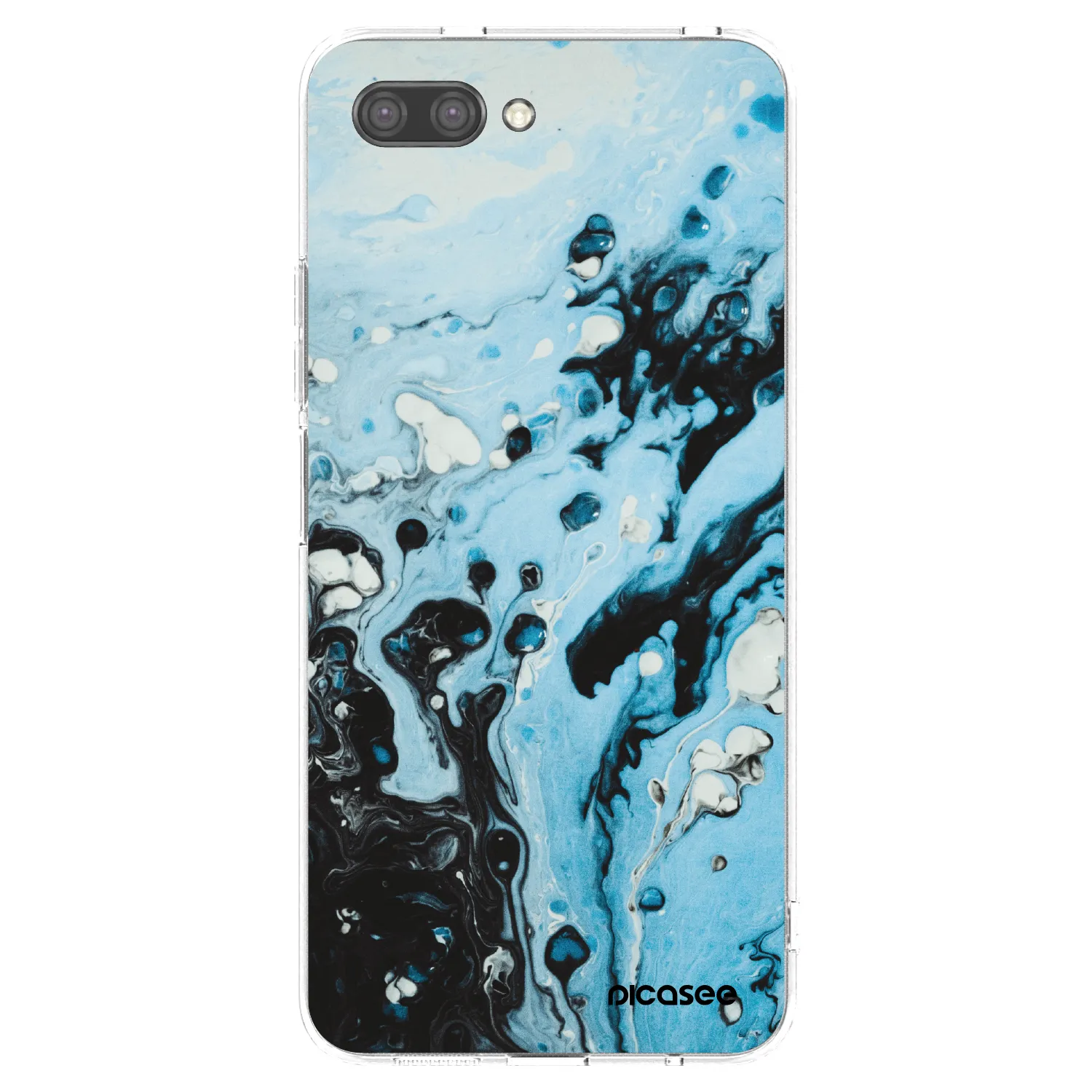 Picasee διαφανής θήκη σιλικόνης Honor 10 - Organic blue