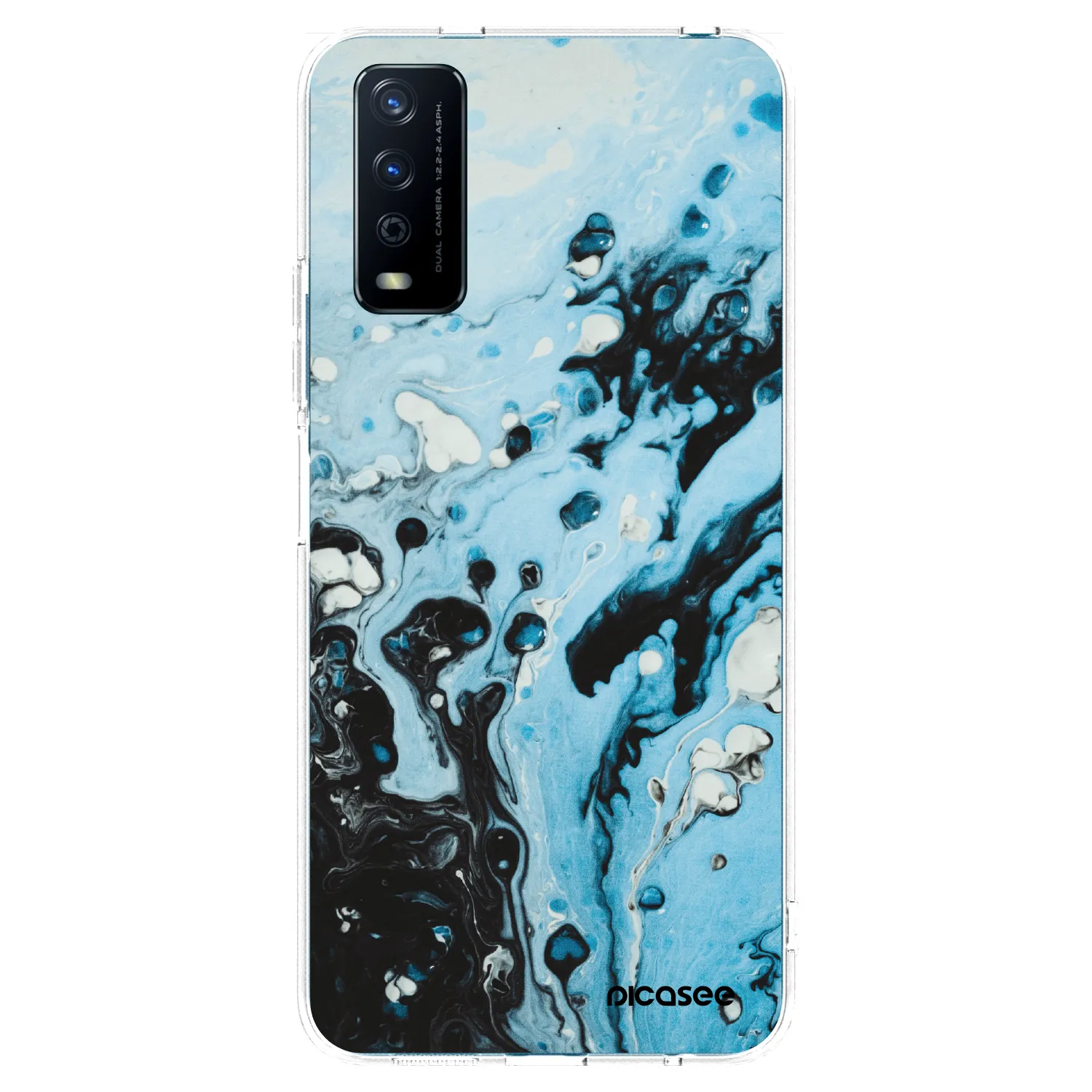Picasee διαφανής θήκη σιλικόνης Vivo Y11s - Organic blue