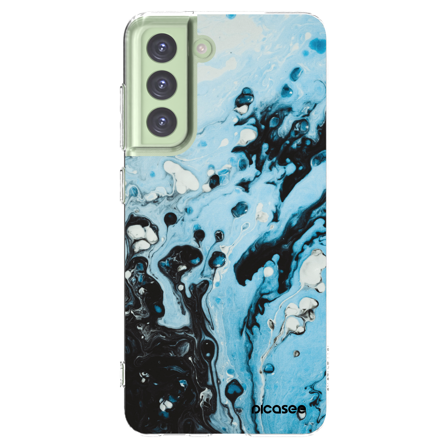 Picasee διαφανής θήκη σιλικόνης Samsung Galaxy S21 FE 5G - Organic blue