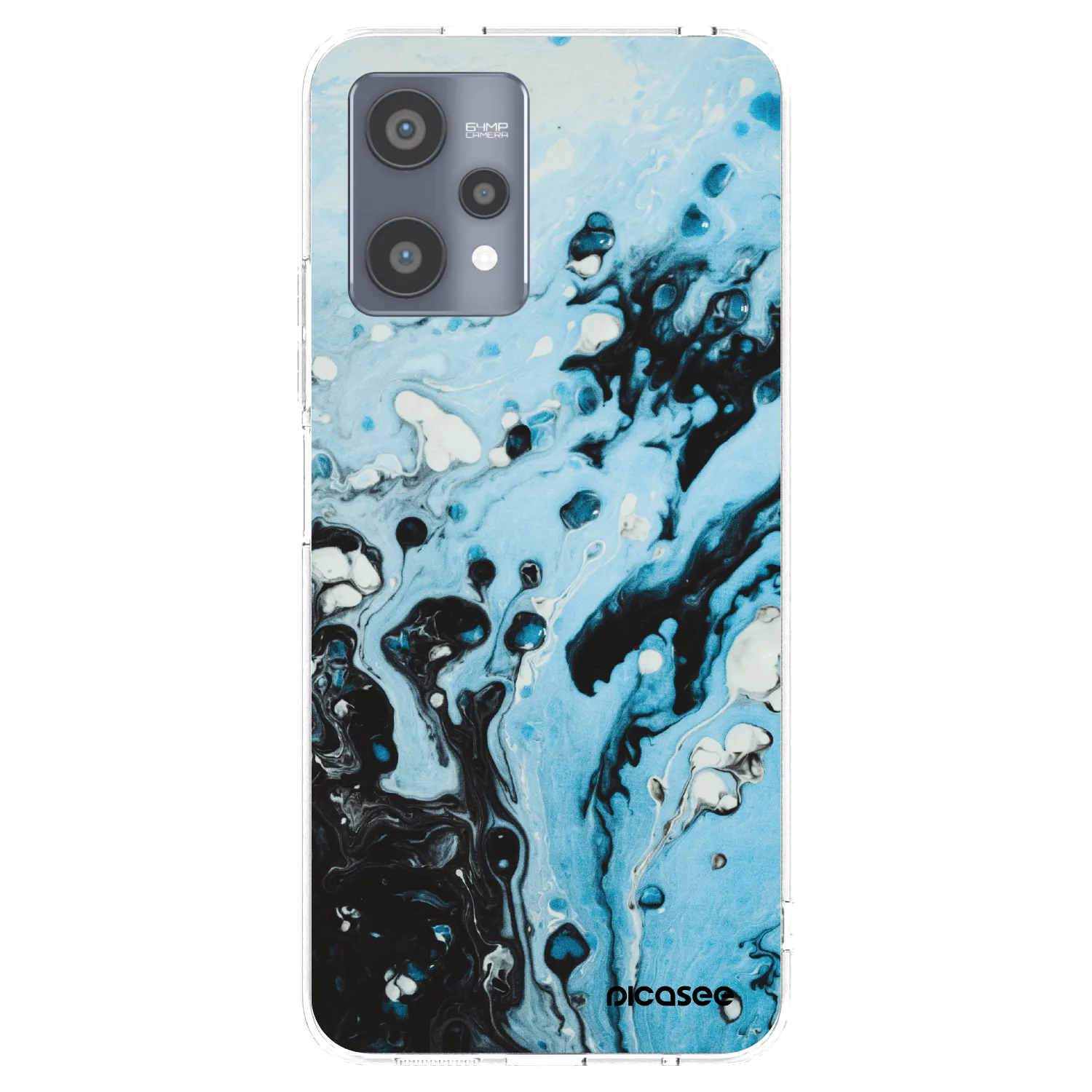 Picasee διαφανής θήκη σιλικόνης Realme 9 Pro 5G - Organic blue