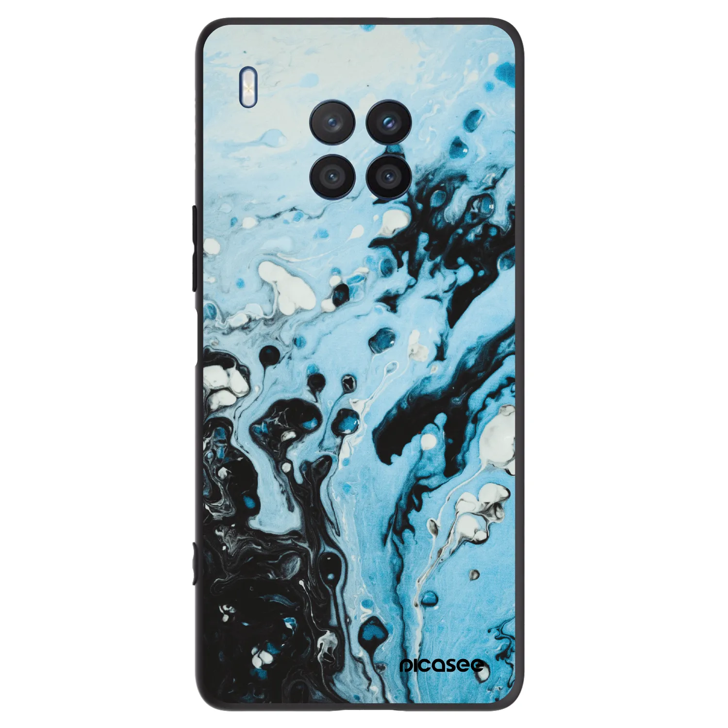 Picasee Μαύρη θήκη σιλικόνης για Honor 50 Lite - Organic blue