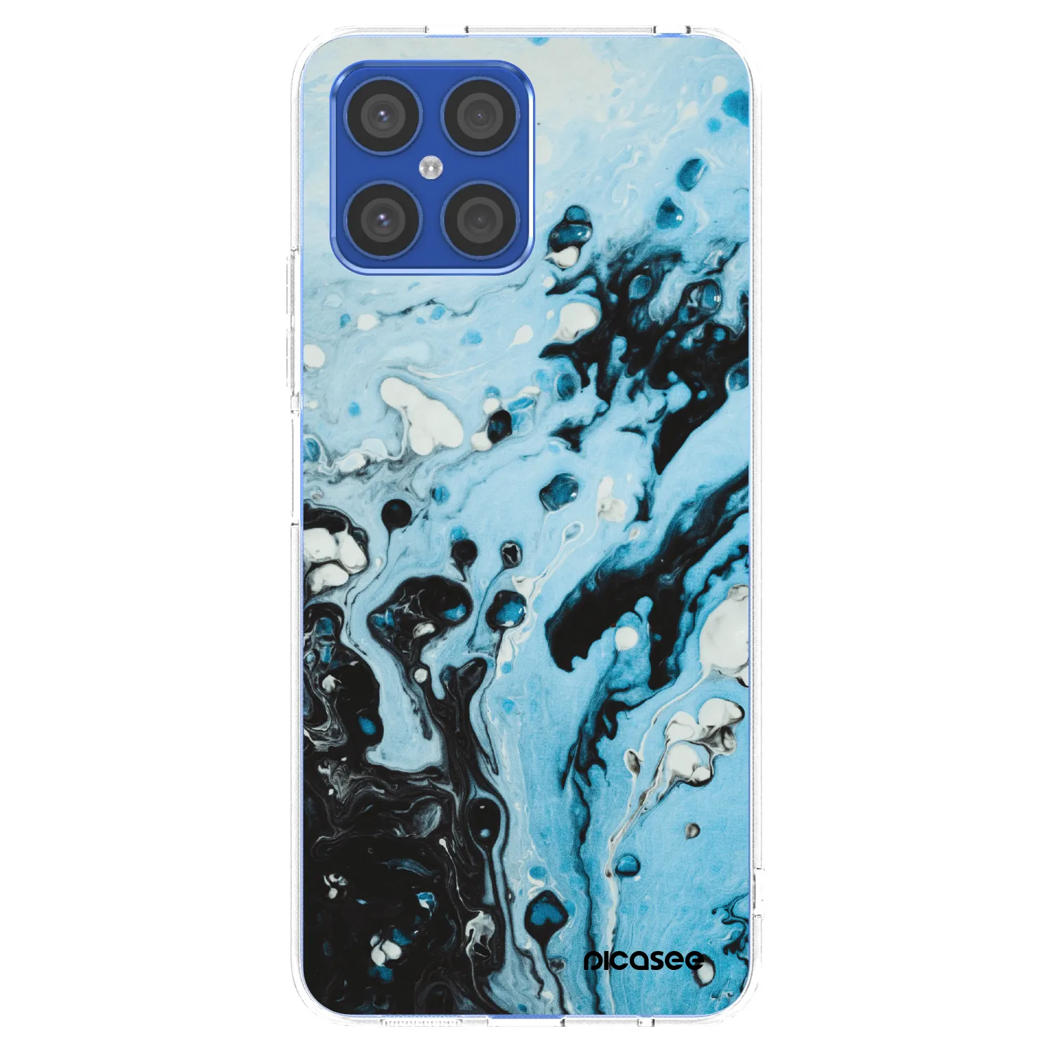 Picasee διαφανής θήκη σιλικόνης Honor X8 4G - Organic blue
