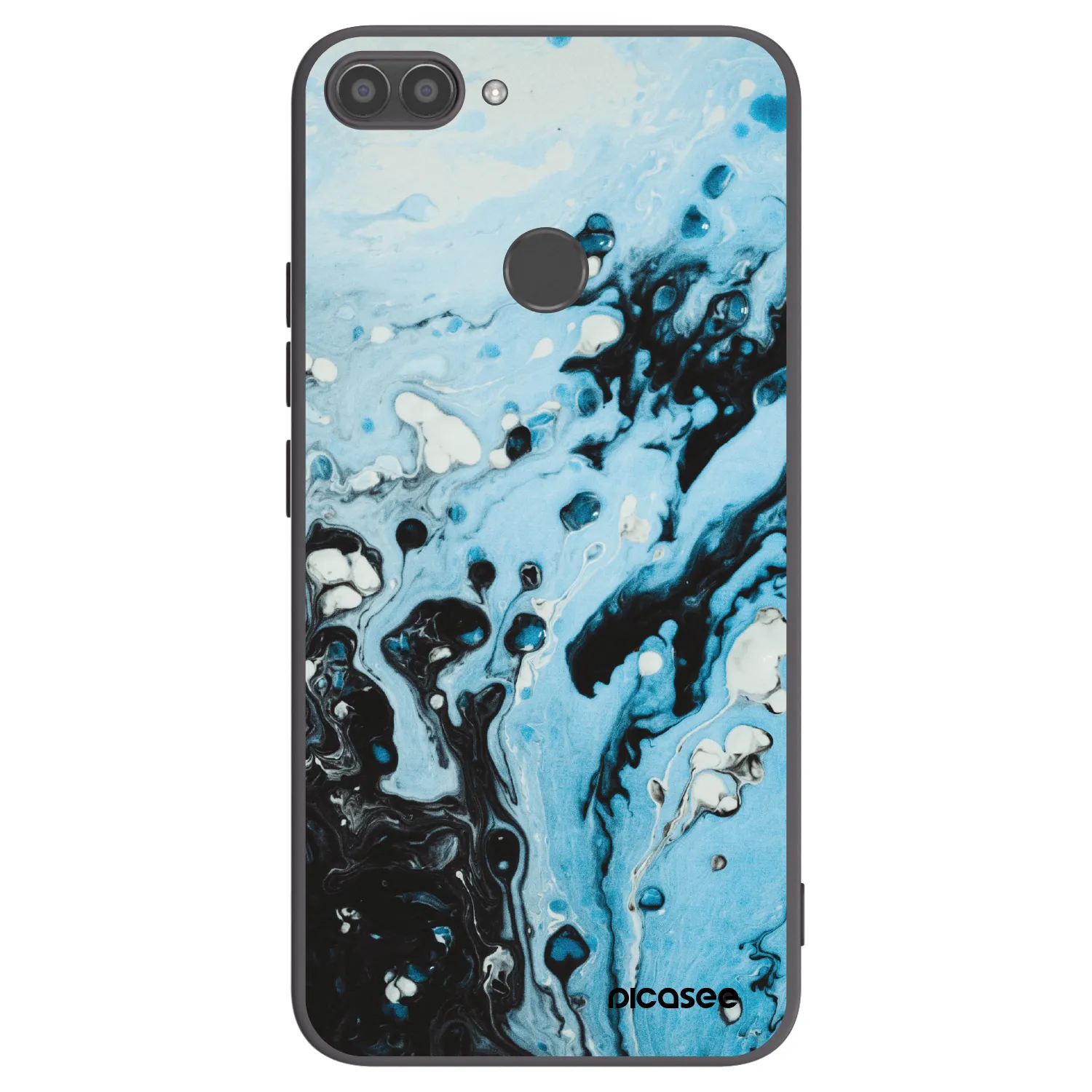 Picasee Μαύρη θήκη σιλικόνης για Huawei P Smart - Organic blue