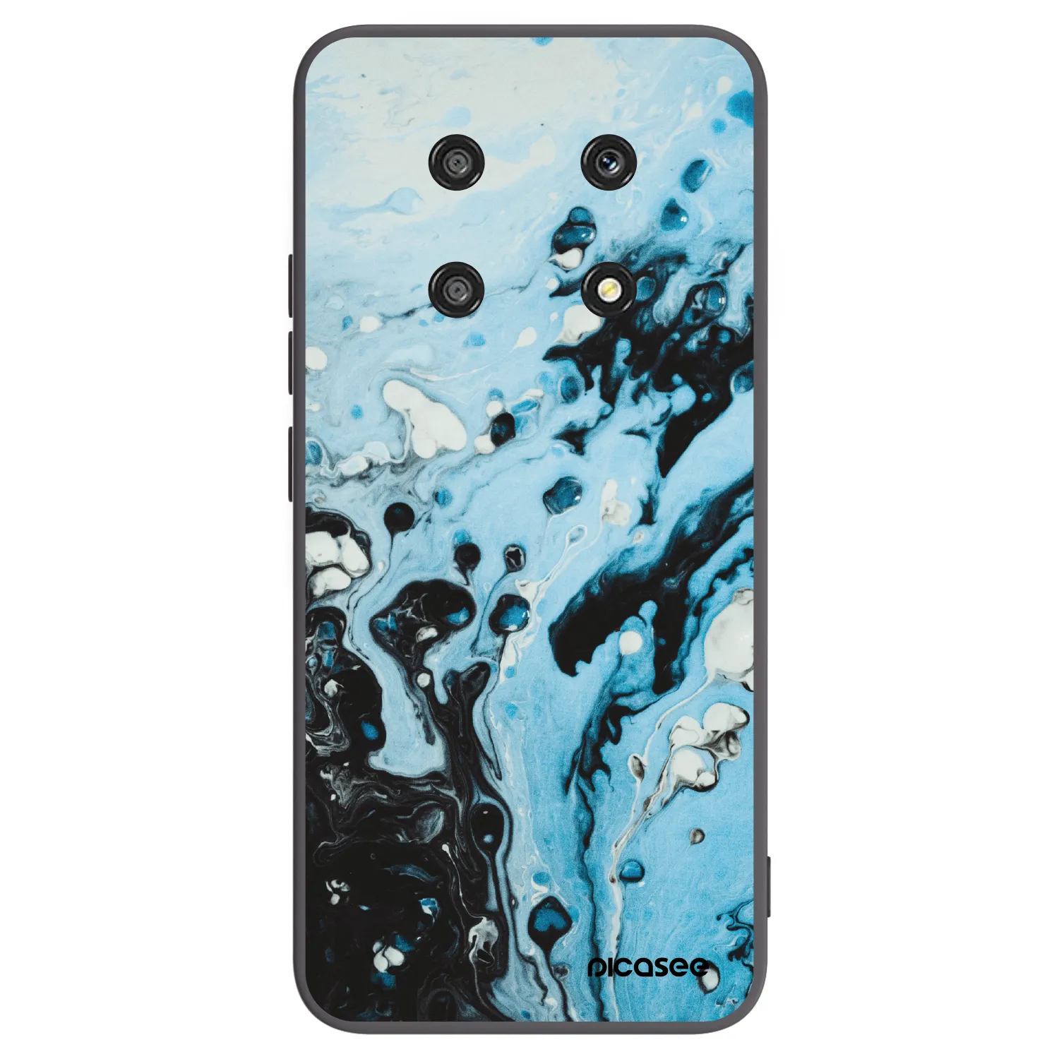 Picasee Μαύρη θήκη σιλικόνης για Honor Magic4 Lite 5G - Organic blue