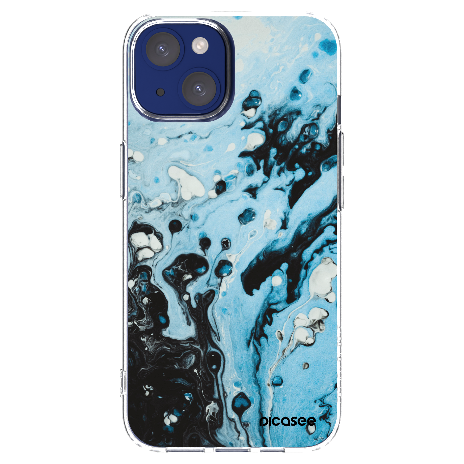 Picasee διαφανής θήκη σιλικόνης Apple iPhone 14 - Organic blue