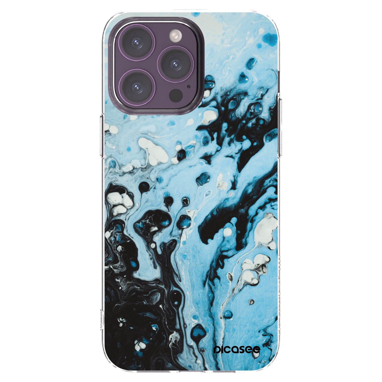 Picasee διαφανής θήκη σιλικόνης Apple iPhone 14 Pro Max - Organic blue