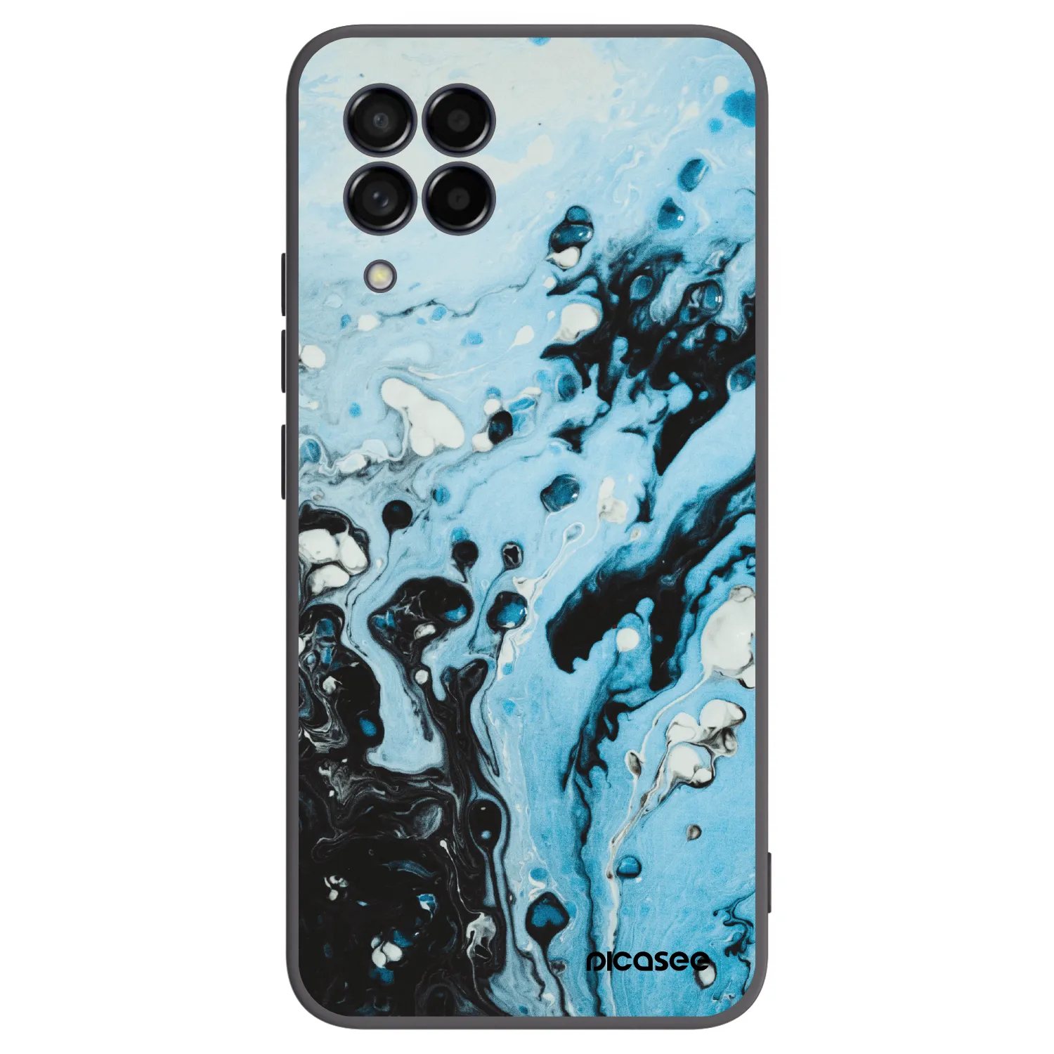 Picasee Μαύρη θήκη σιλικόνης για Samsung Galaxy M53 5G - Organic blue