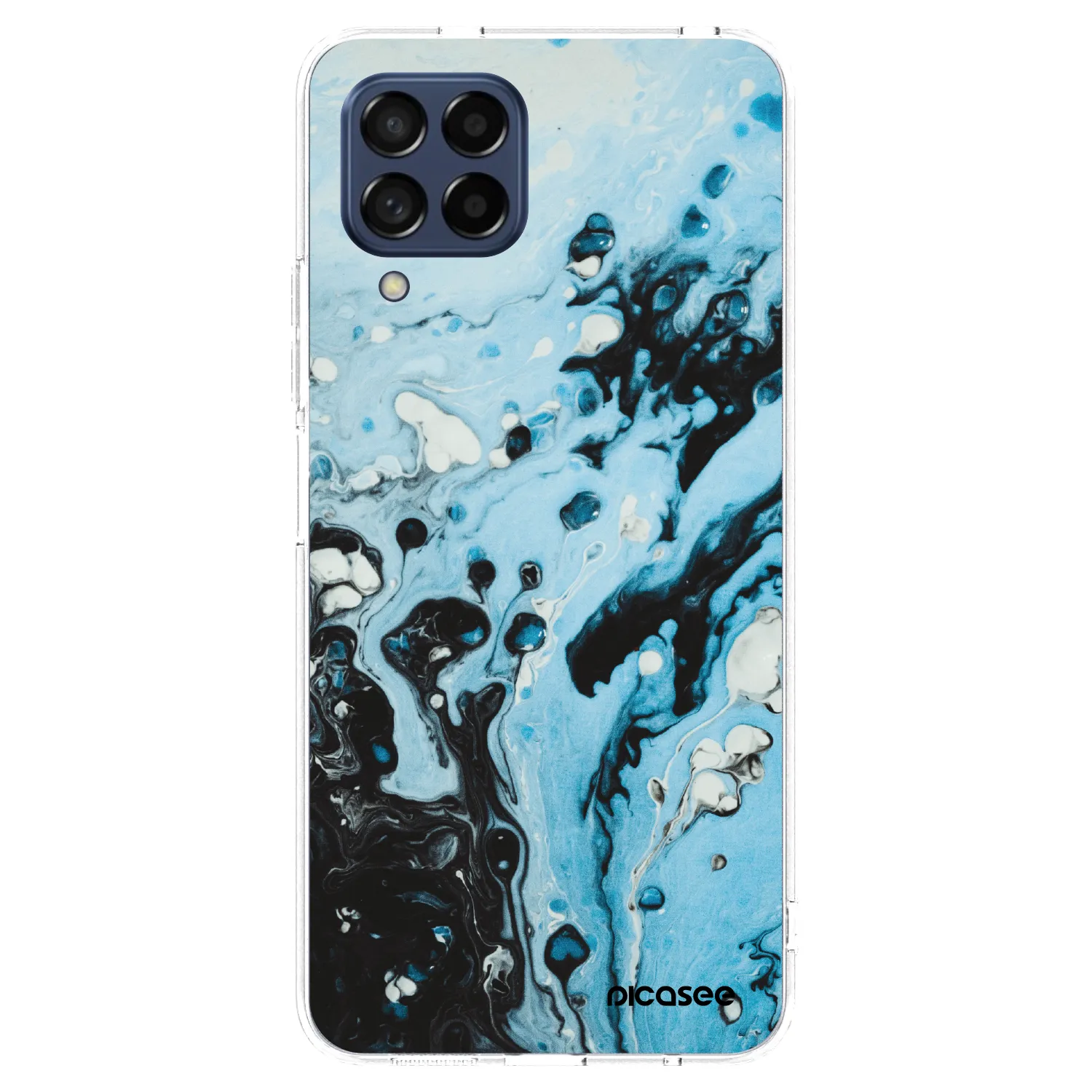 Picasee διαφανής θήκη σιλικόνης Samsung Galaxy M53 5G - Organic blue