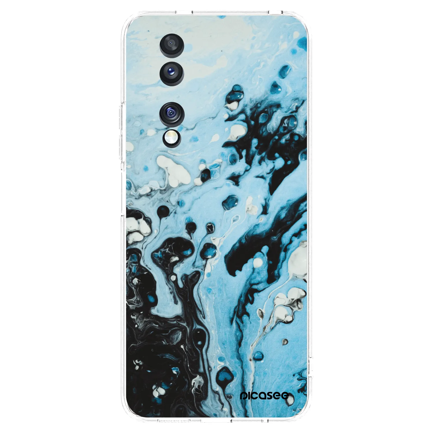 Picasee διαφανής θήκη σιλικόνης Honor 70 - Organic blue