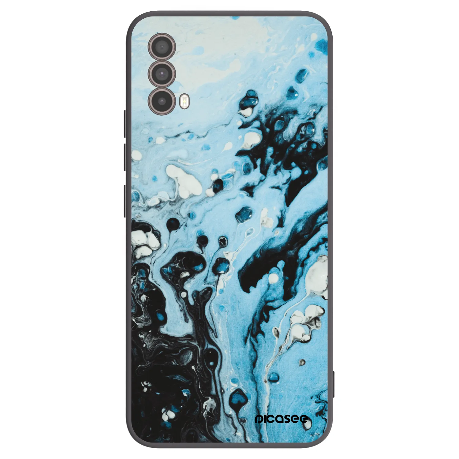 Picasee Μαύρη θήκη σιλικόνης για Motorola Moto E40 - Organic blue