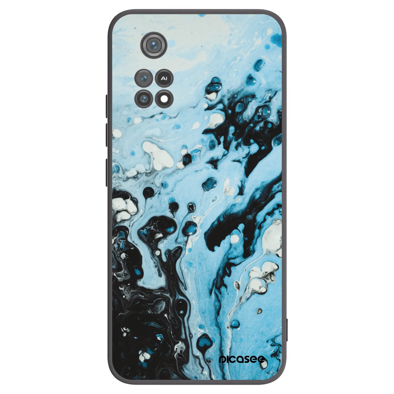 Picasee Μαύρη θήκη σιλικόνης για Xiaomi Poco M4 Pro - Organic blue