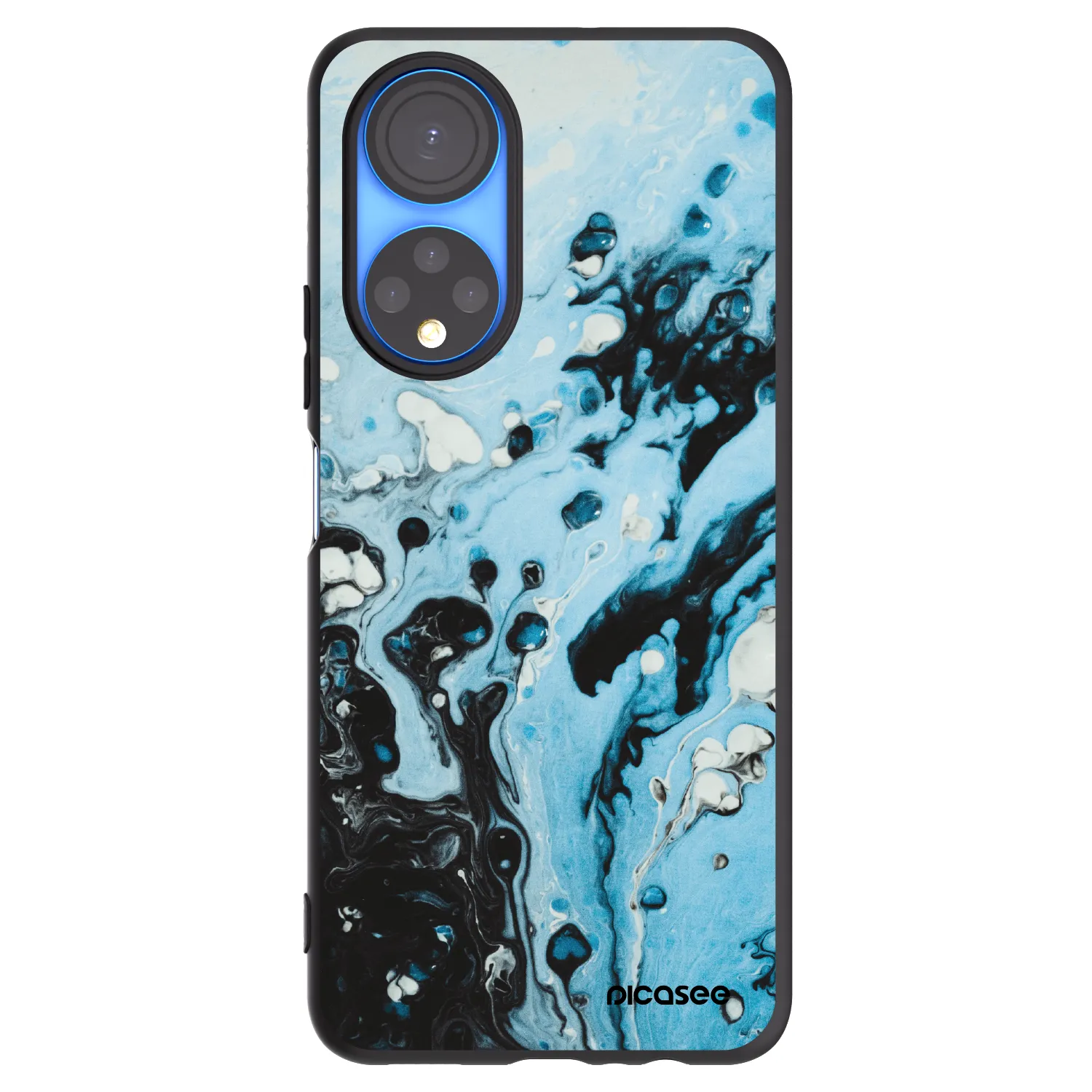 Picasee Μαύρη θήκη σιλικόνης για Honor X7 - Organic blue