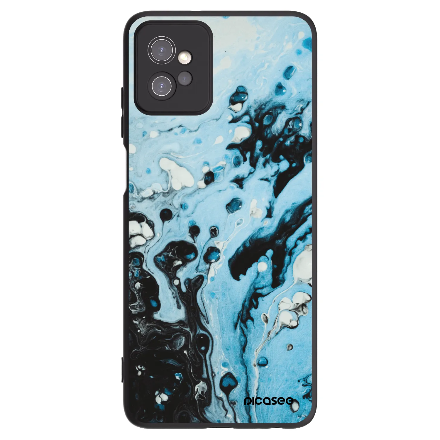 Picasee Μαύρη θήκη σιλικόνης για Motorola Moto G32 - Organic blue