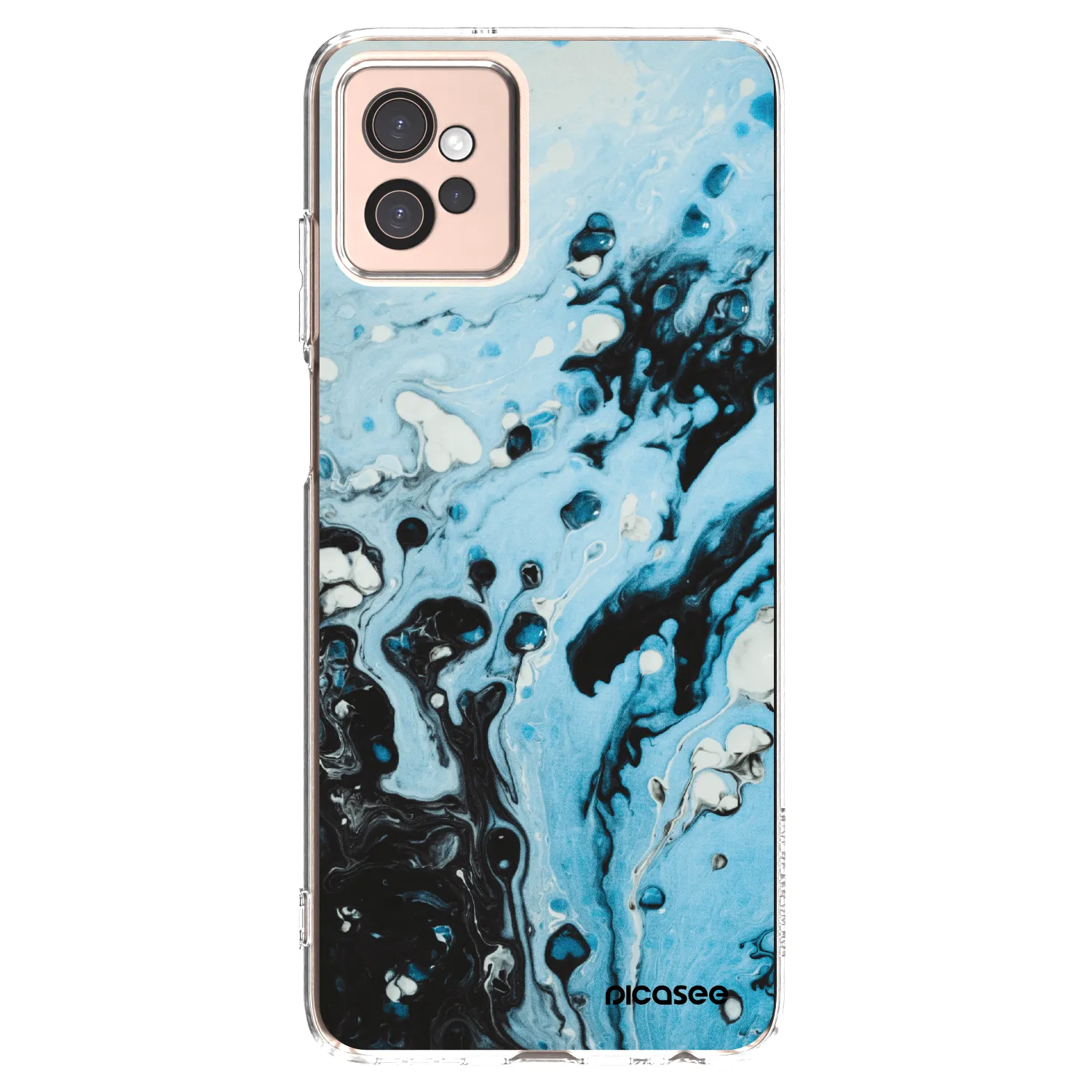 Picasee διαφανής θήκη σιλικόνης Motorola Moto G32 - Organic blue