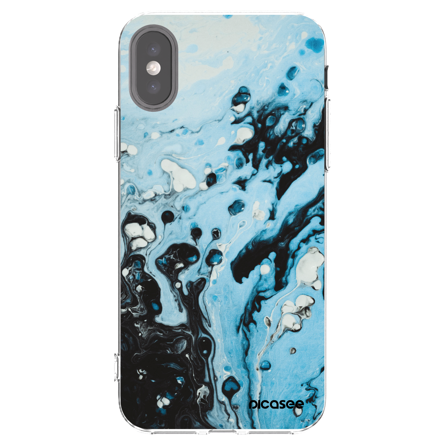 Picasee διαφανής θήκη σιλικόνης Apple iPhone X/XS - Organic blue