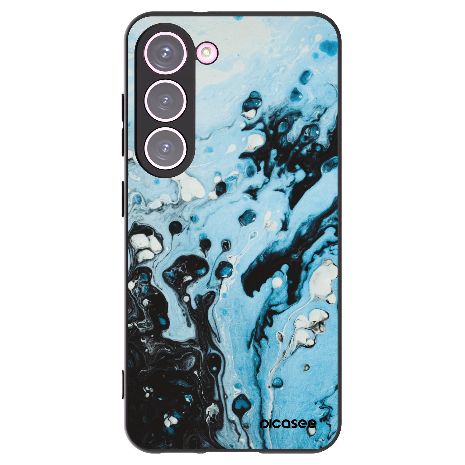 Picasee Μαύρη θήκη σιλικόνης για Samsung Galaxy S23 5G - Organic blue