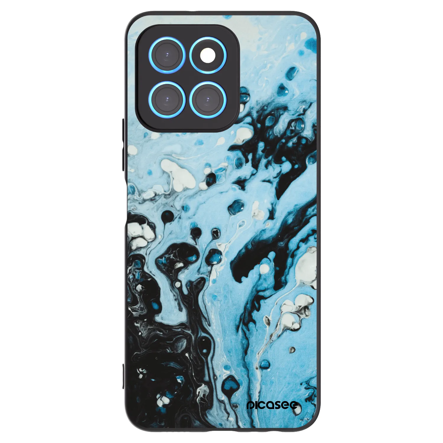 Picasee Μαύρη θήκη σιλικόνης για Honor X6 - Organic blue