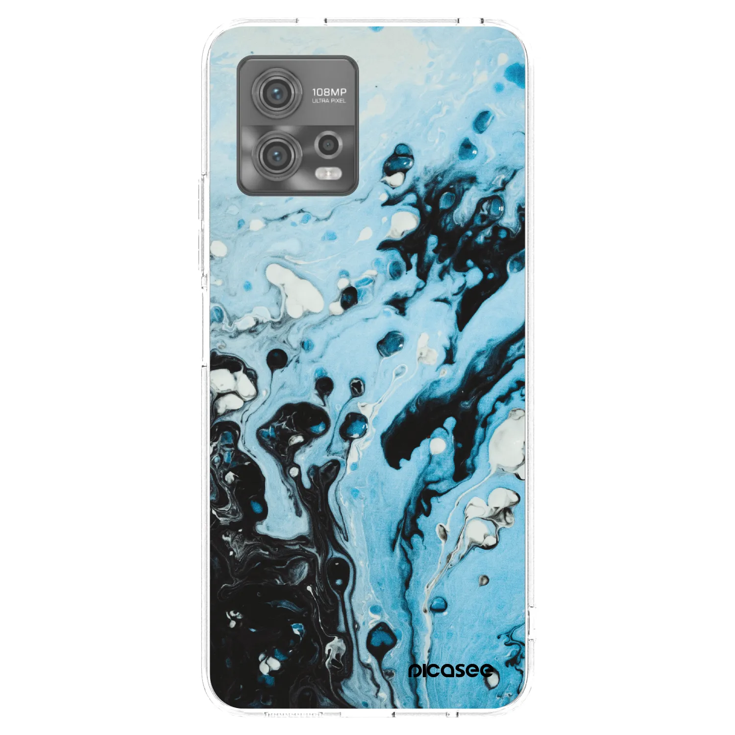 Picasee διαφανής θήκη σιλικόνης Motorola Moto G72 - Organic blue