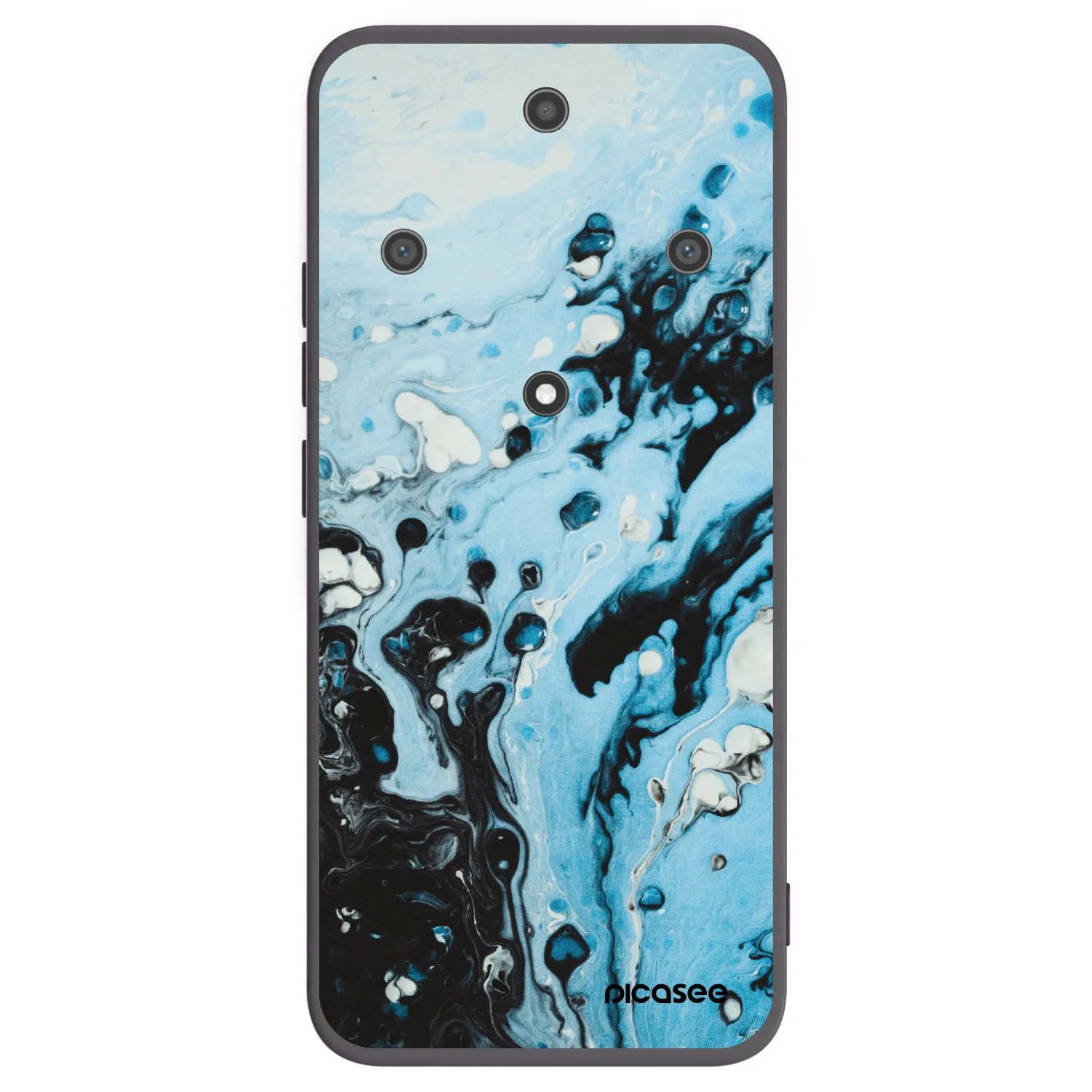 Picasee Μαύρη θήκη σιλικόνης για Honor Magic5 Lite 5G - Organic blue