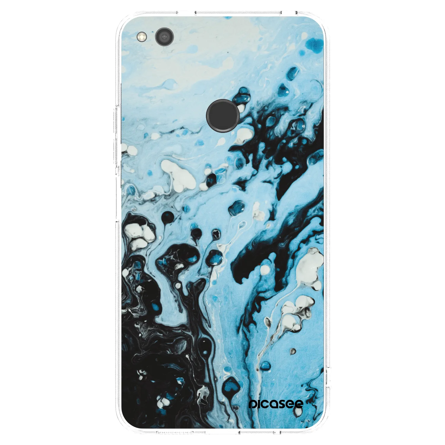 Picasee διαφανής θήκη σιλικόνης Huawei P9 Lite 2017 - Organic blue