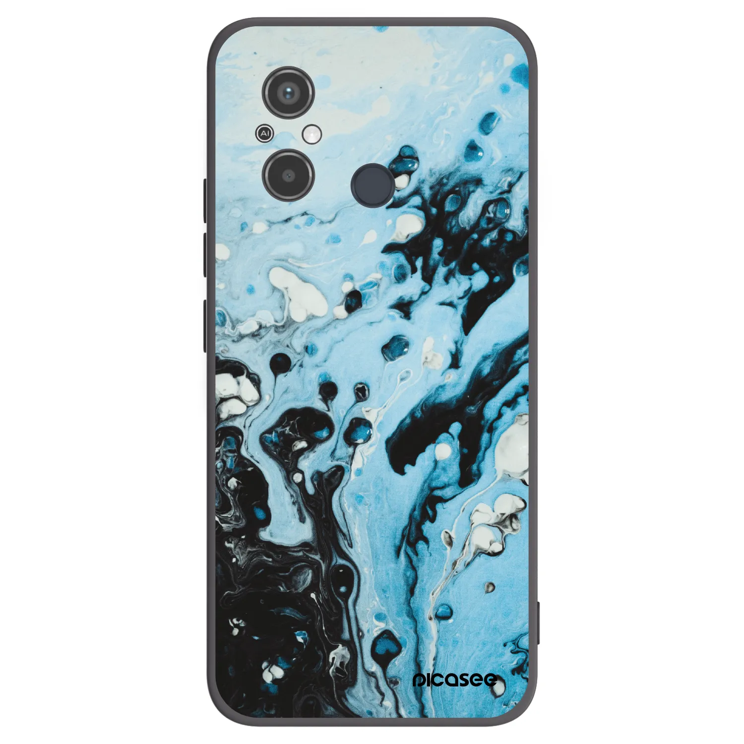Picasee Μαύρη θήκη σιλικόνης για Xiaomi Redmi 12C - Organic blue