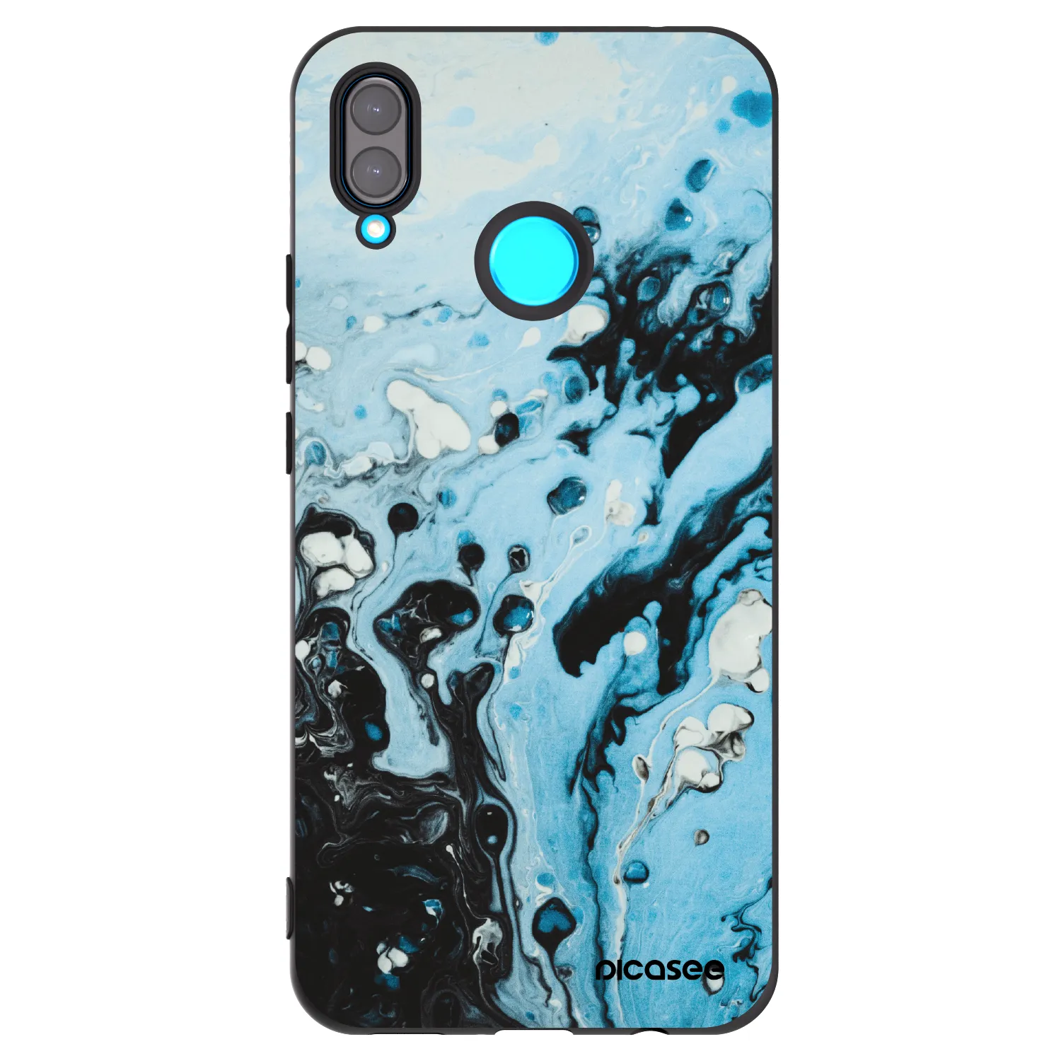Picasee Μαύρη θήκη σιλικόνης για Huawei Nova 3 - Organic blue