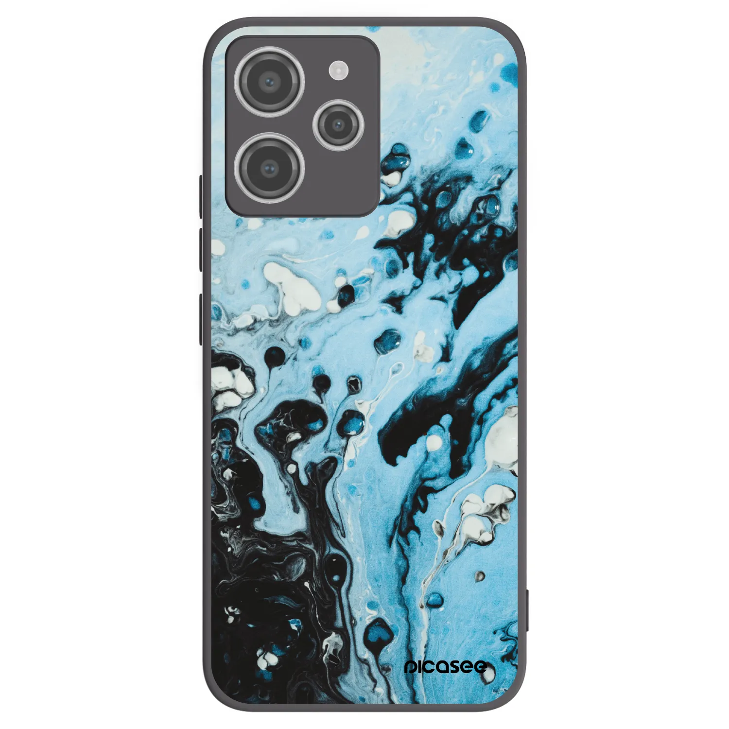 Picasee Μαύρη θήκη σιλικόνης για Xiaomi Redmi 12 4G - Organic blue