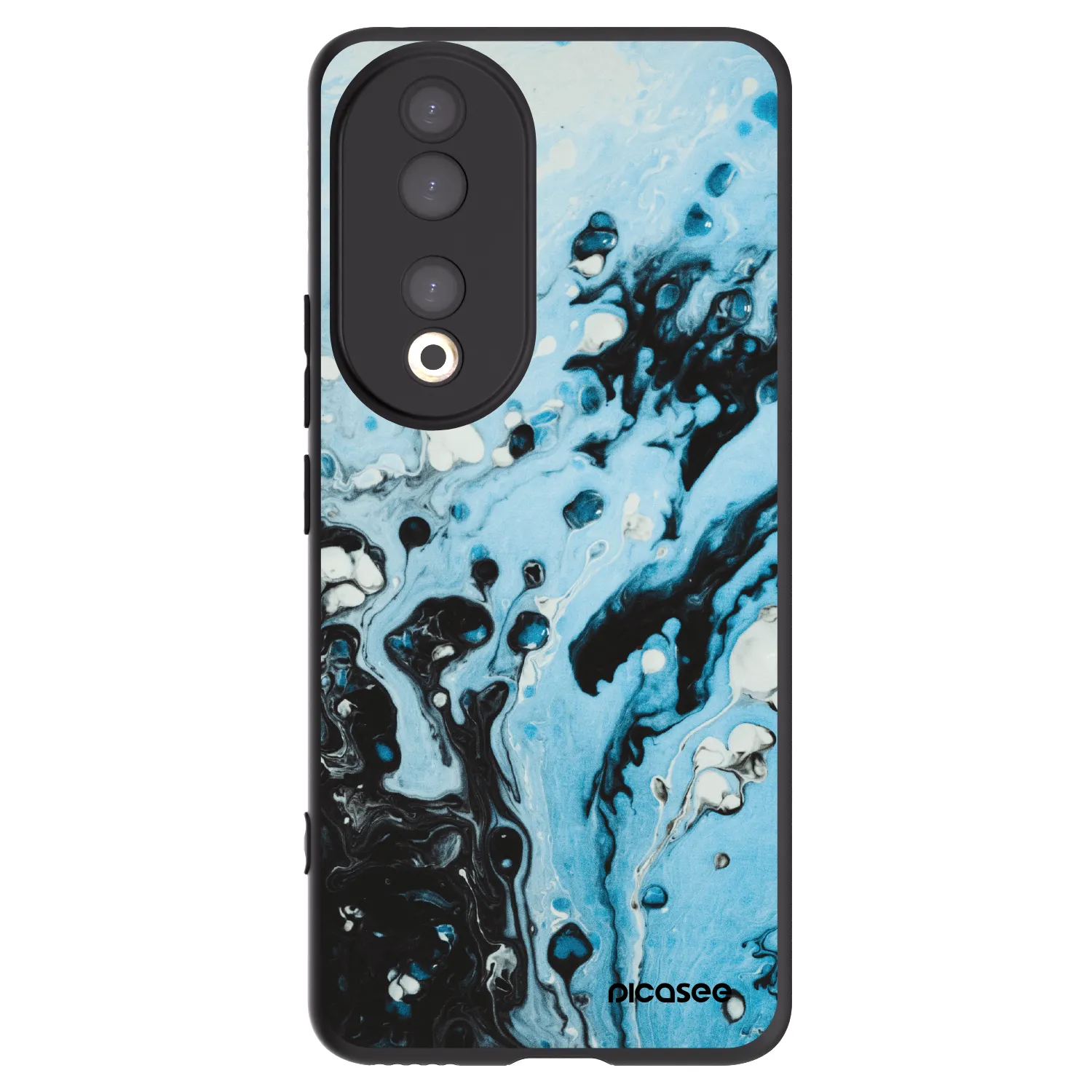 Picasee Μαύρη θήκη σιλικόνης για Honor 90 5G - Organic blue