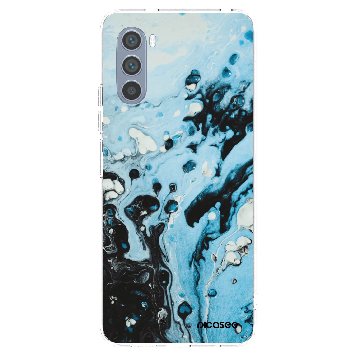 Picasee διαφανής θήκη σιλικόνης Motorola Moto G62 - Organic blue