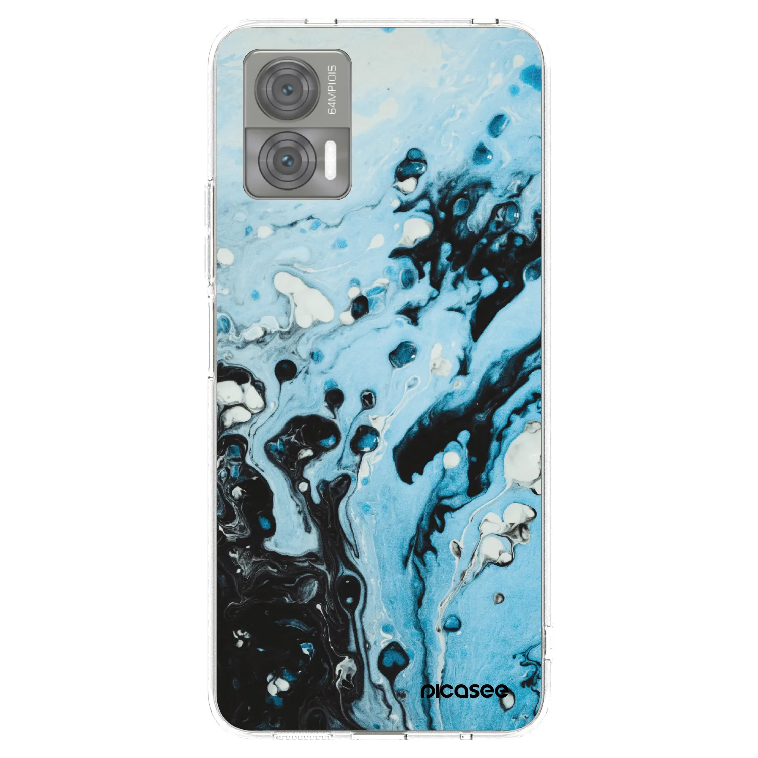 Picasee διαφανής θήκη σιλικόνης Motorola Edge 30 Neo - Organic blue