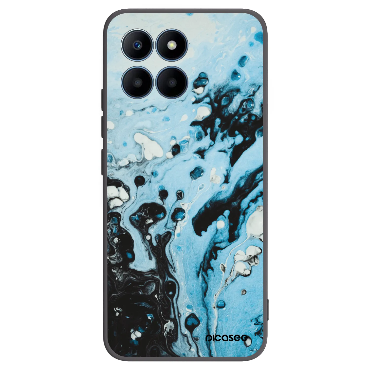 Picasee Μαύρη θήκη σιλικόνης για Honor 70 Lite - Organic blue