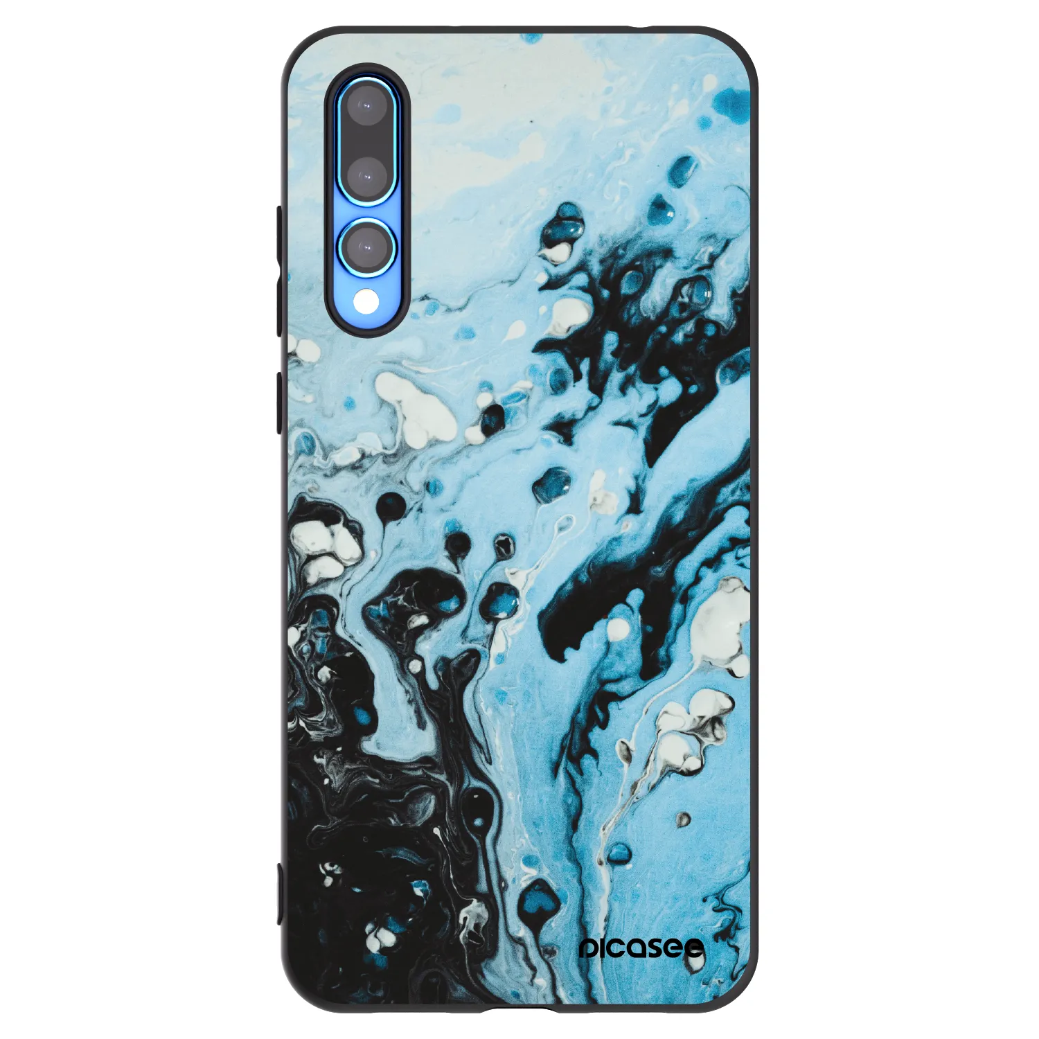 Picasee Μαύρη θήκη σιλικόνης για Huawei P20 Pro - Organic blue