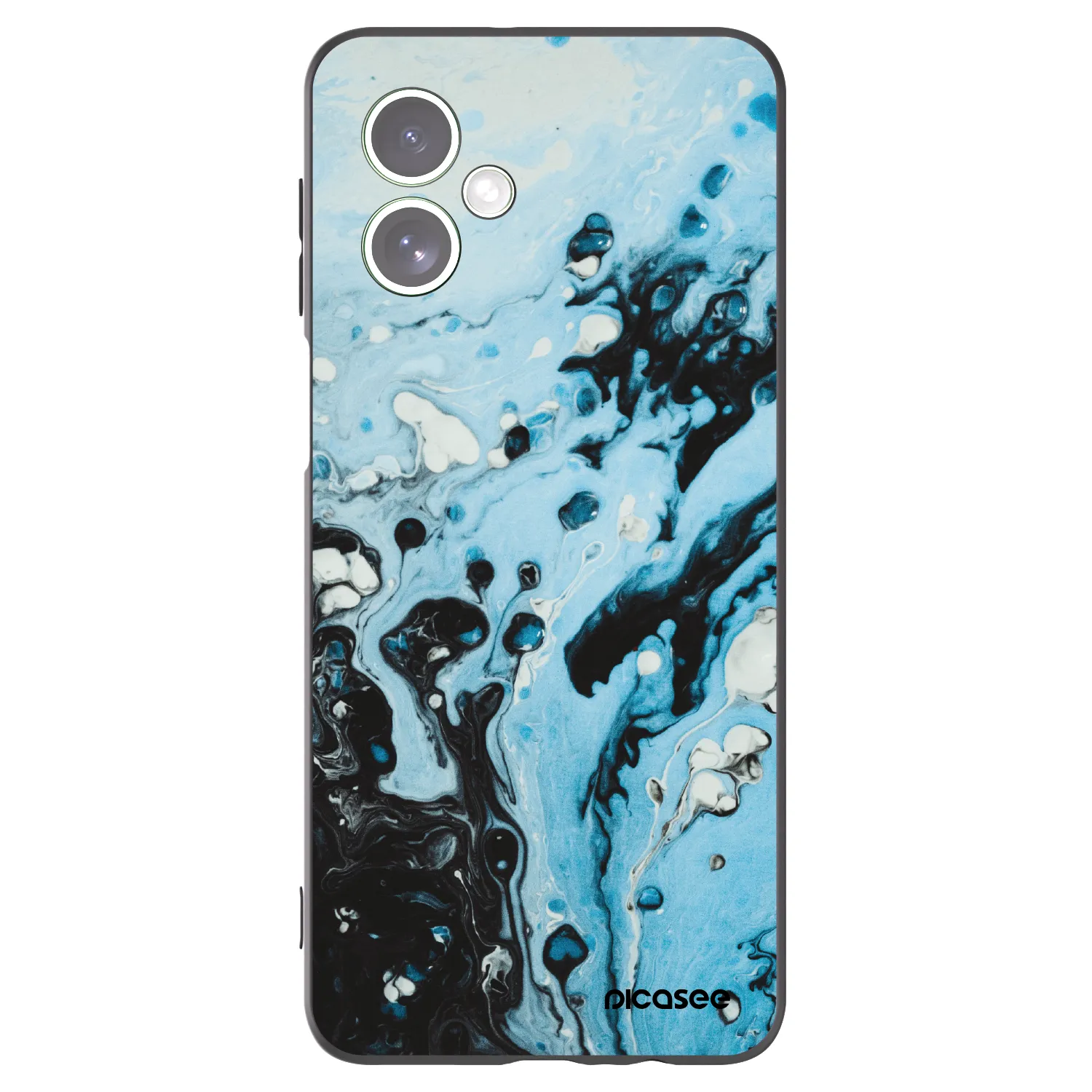 Picasee Μαύρη θήκη σιλικόνης για Motorola Moto G54 5G - Organic blue