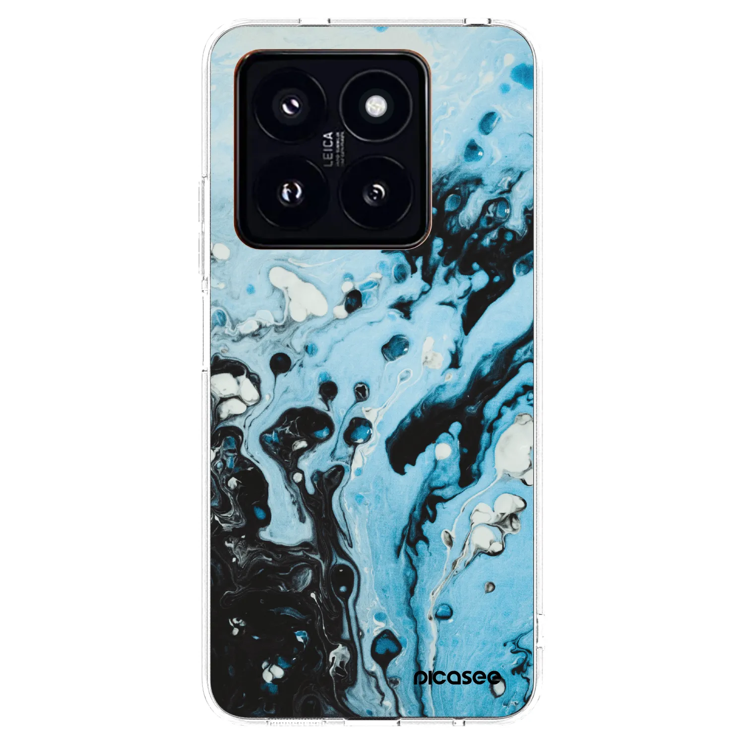 Picasee διαφανής θήκη σιλικόνης Xiaomi 14 Pro - Organic blue