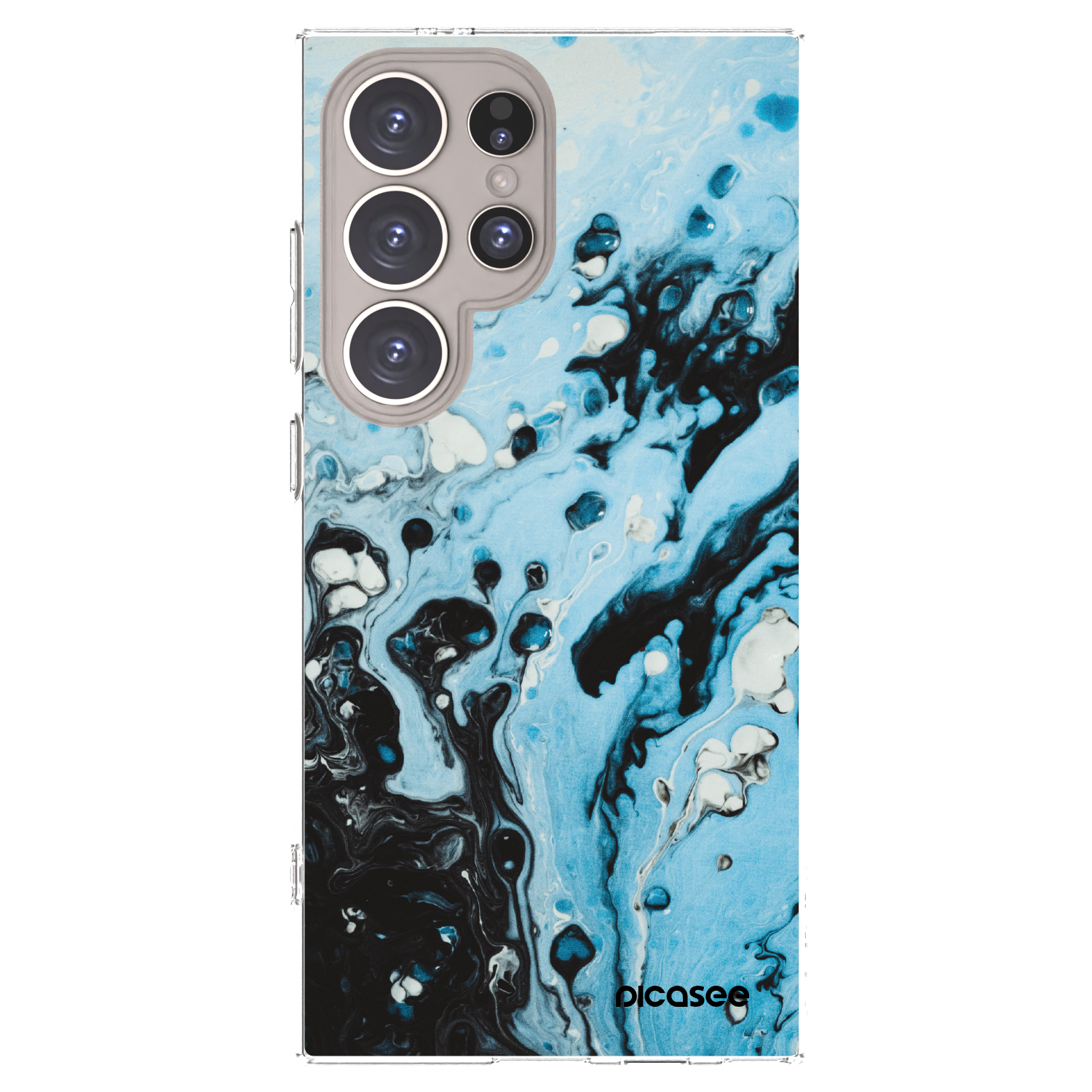 Picasee διαφανής θήκη σιλικόνης Samsung Galaxy S24 Ultra S928B 5G - Organic blue