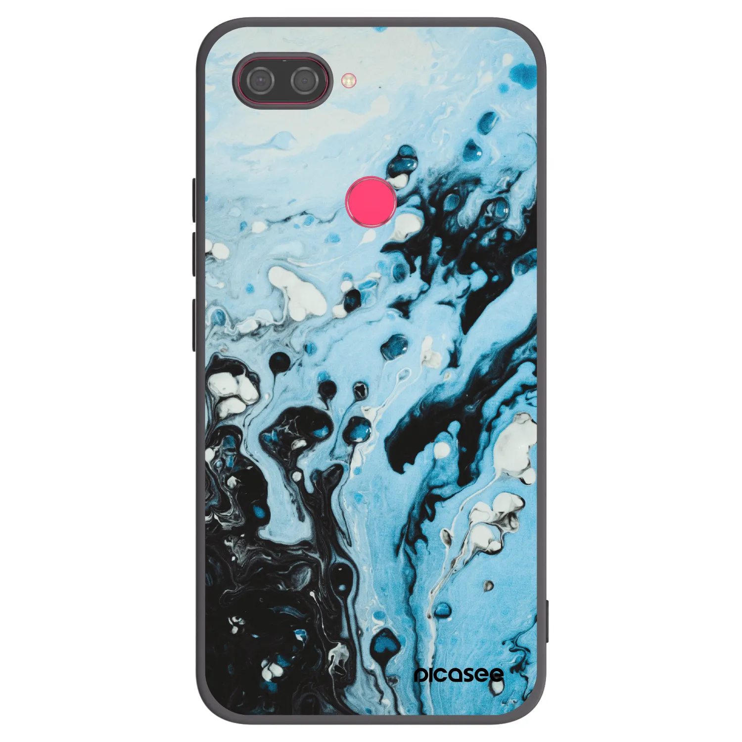 Picasee Μαύρη θήκη σιλικόνης για Xiaomi Mi 8 Lite - Organic blue