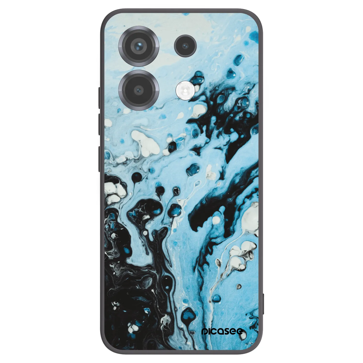 Picasee Μαύρη θήκη σιλικόνης για Xiaomi Poco X6 - Organic blue