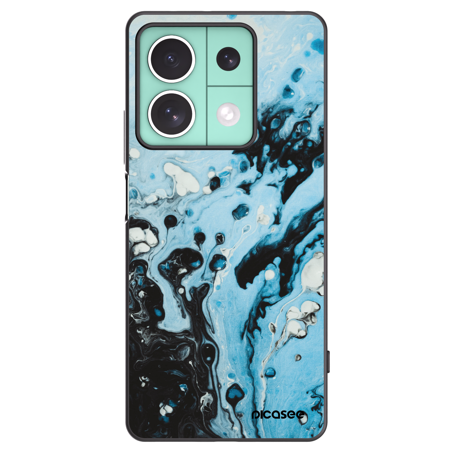 Picasee Μαύρη θήκη σιλικόνης για Xiaomi Redmi Note 13 5G - Organic blue