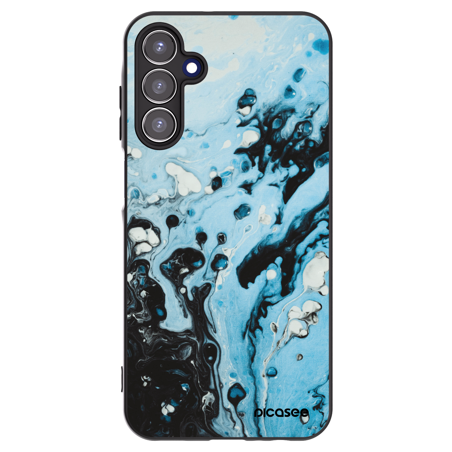 Picasee Μαύρη θήκη σιλικόνης για Samsung Galaxy A15 A156B 5G - Organic blue