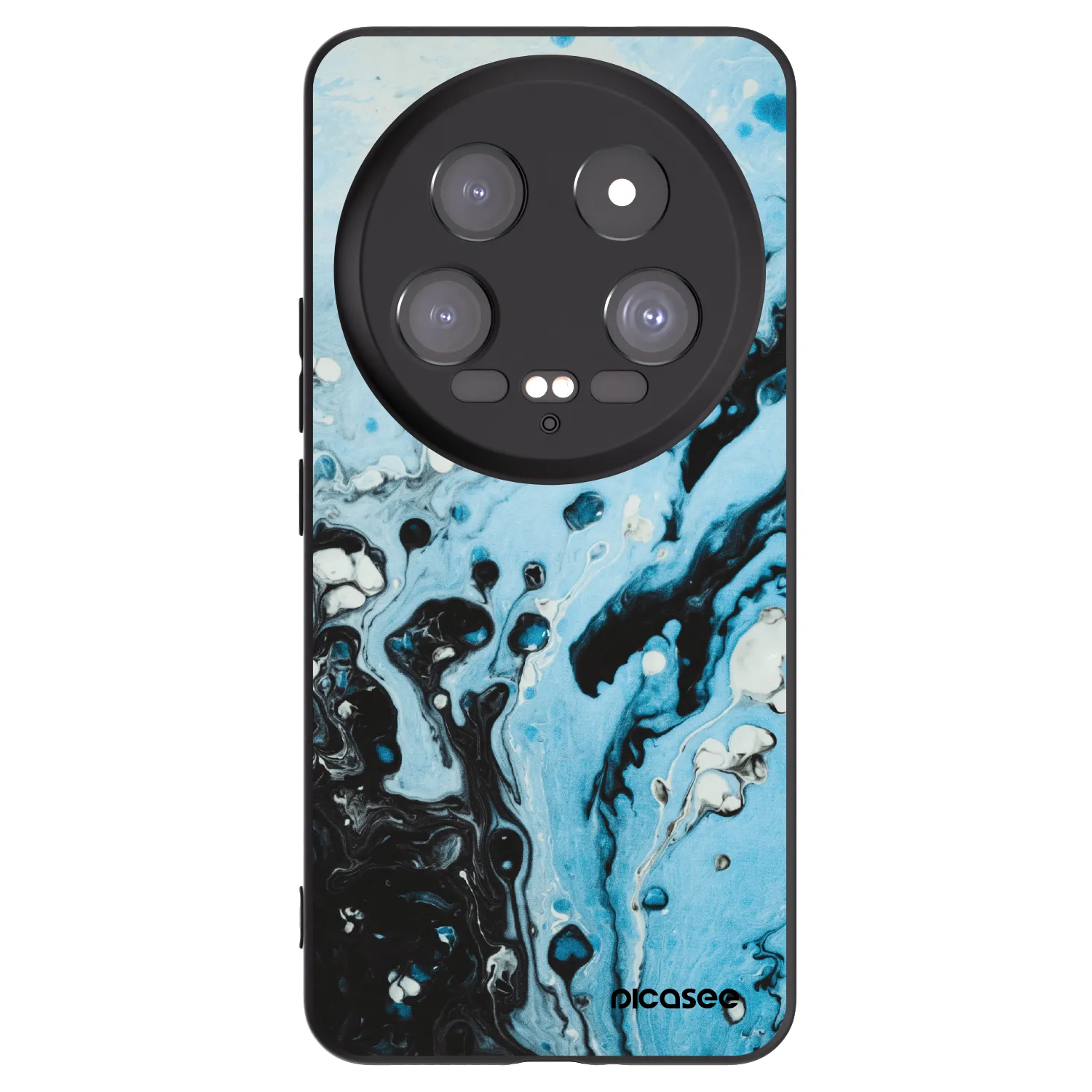 Picasee Μαύρη θήκη σιλικόνης για Xiaomi 14 Ultra - Organic blue