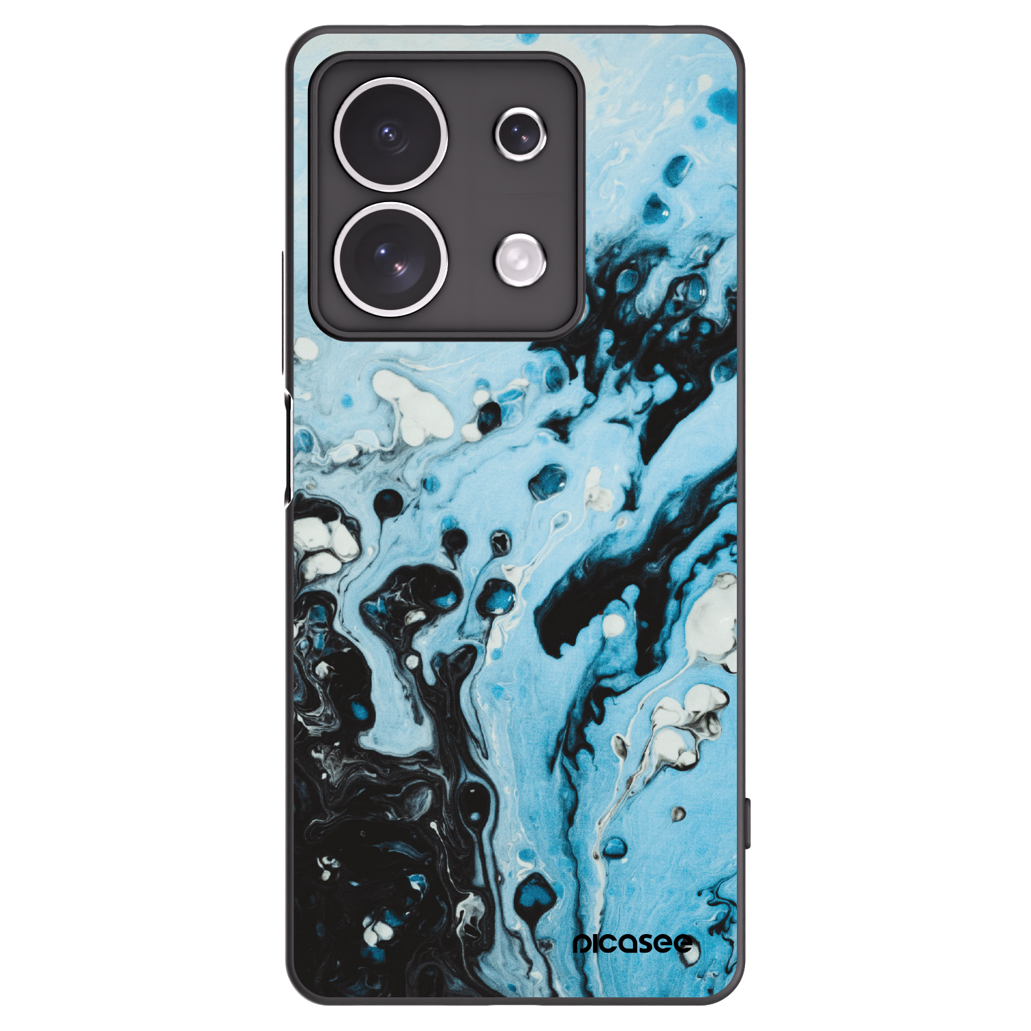Picasee Μαύρη θήκη σιλικόνης για Xiaomi Redmi Note 13 4G - Organic blue