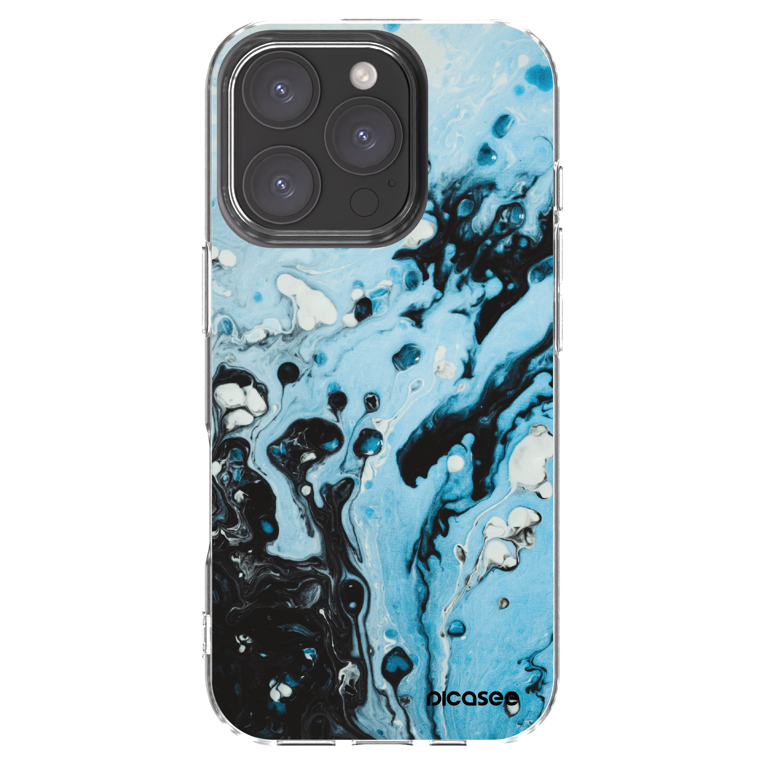 Picasee διαφανής θήκη σιλικόνης Apple iPhone 16 Pro - Organic blue