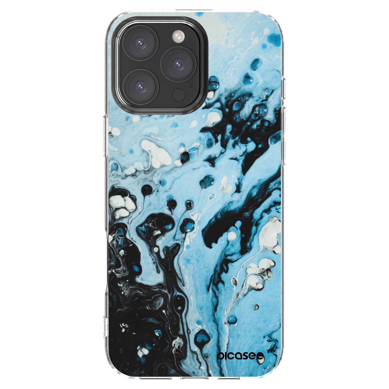 Picasee διαφανής θήκη σιλικόνης Apple iPhone 16 Pro Max - Organic blue