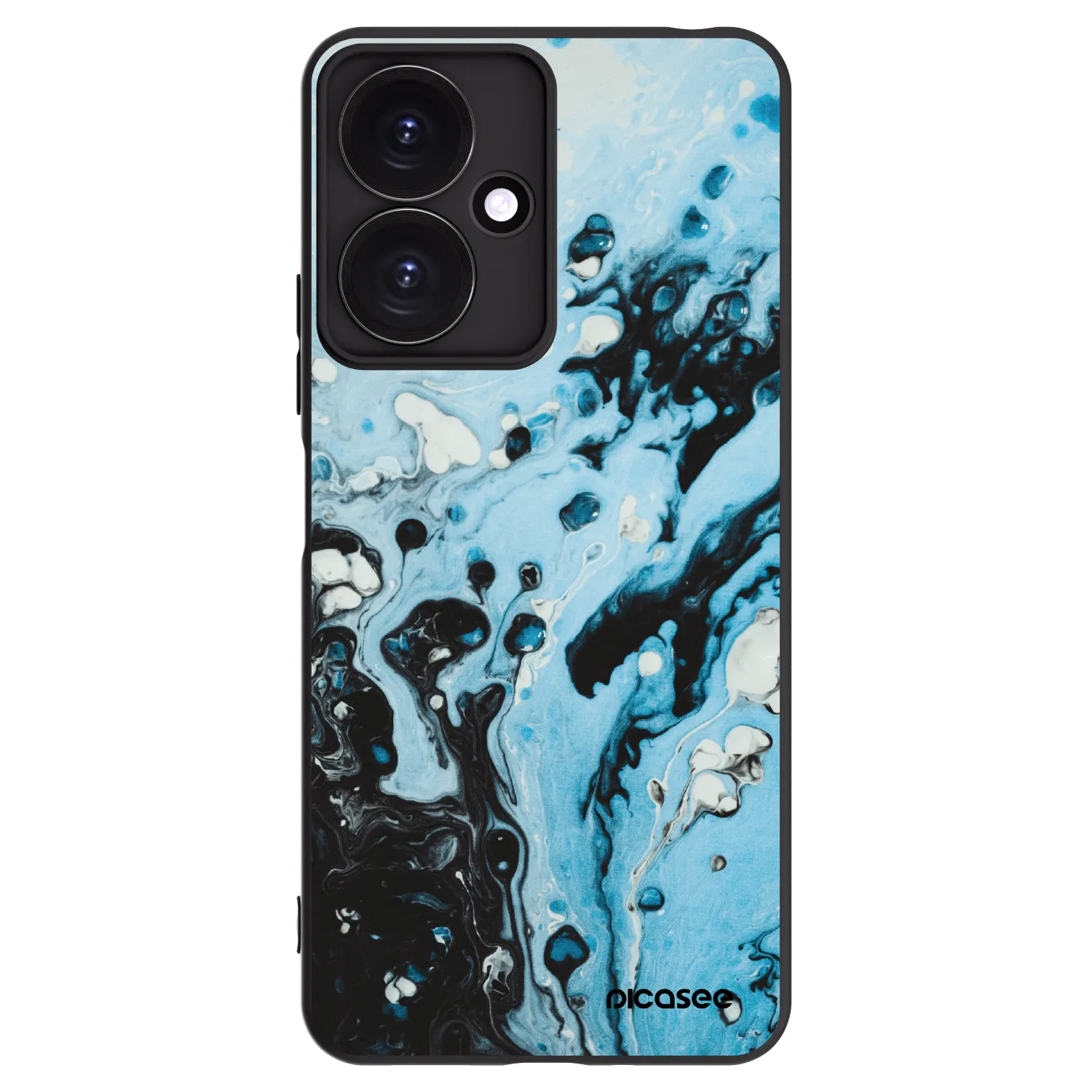 Picasee Μαύρη θήκη σιλικόνης για Xiaomi Redmi 13C 5G - Organic blue