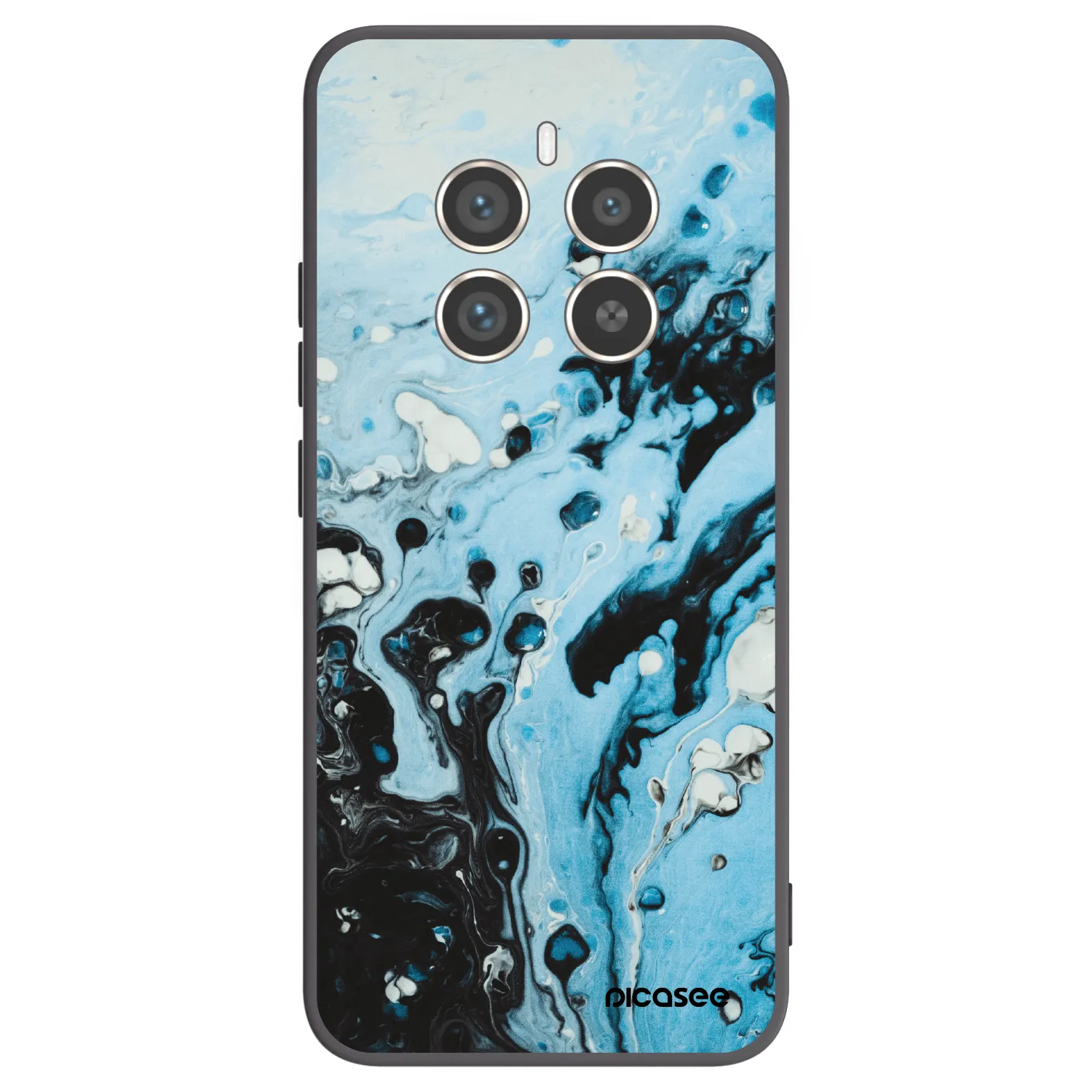 Picasee Μαύρη θήκη σιλικόνης για Realme 12 Pro 5G - Organic blue