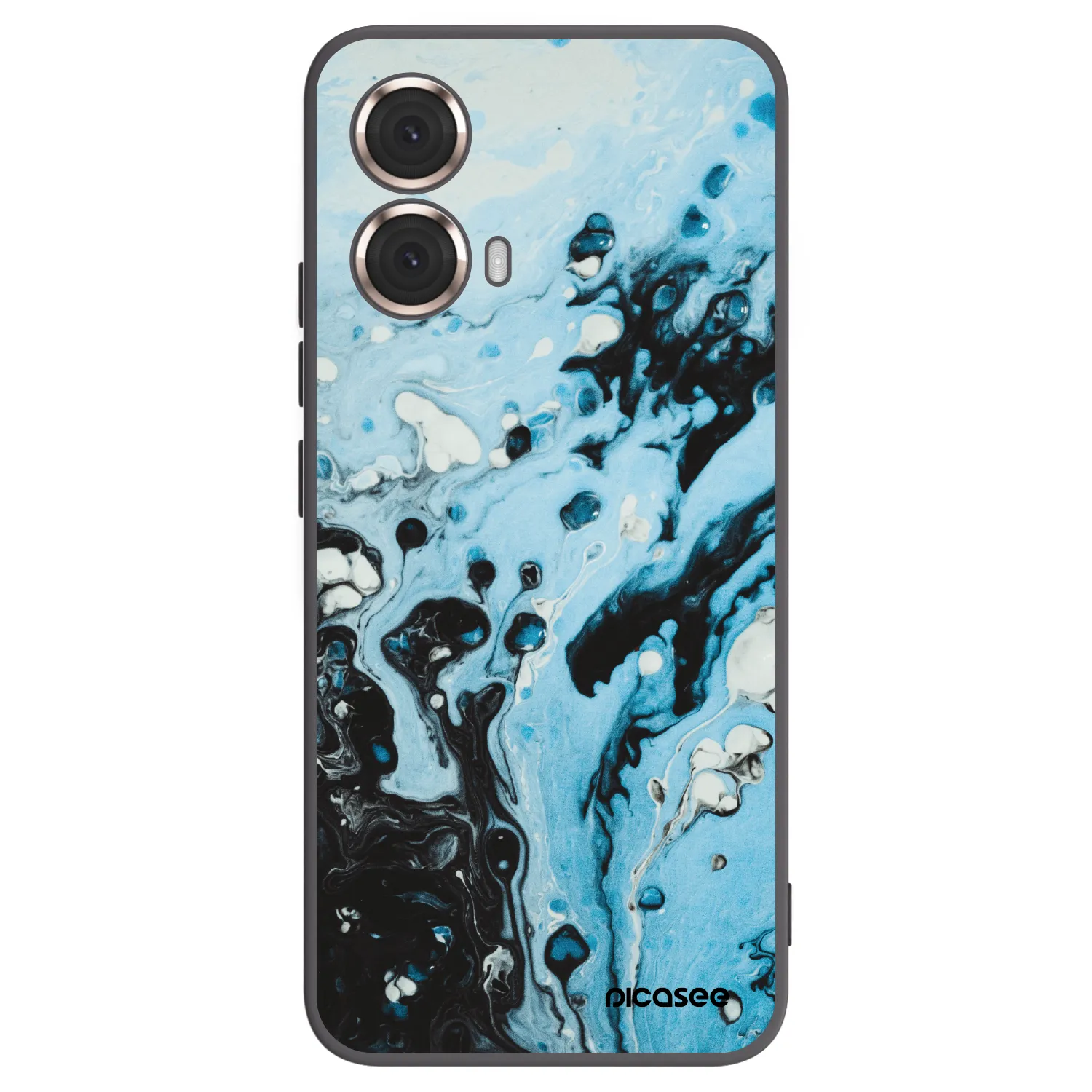 Picasee Μαύρη θήκη σιλικόνης για Motorola Moto G85 - Organic blue