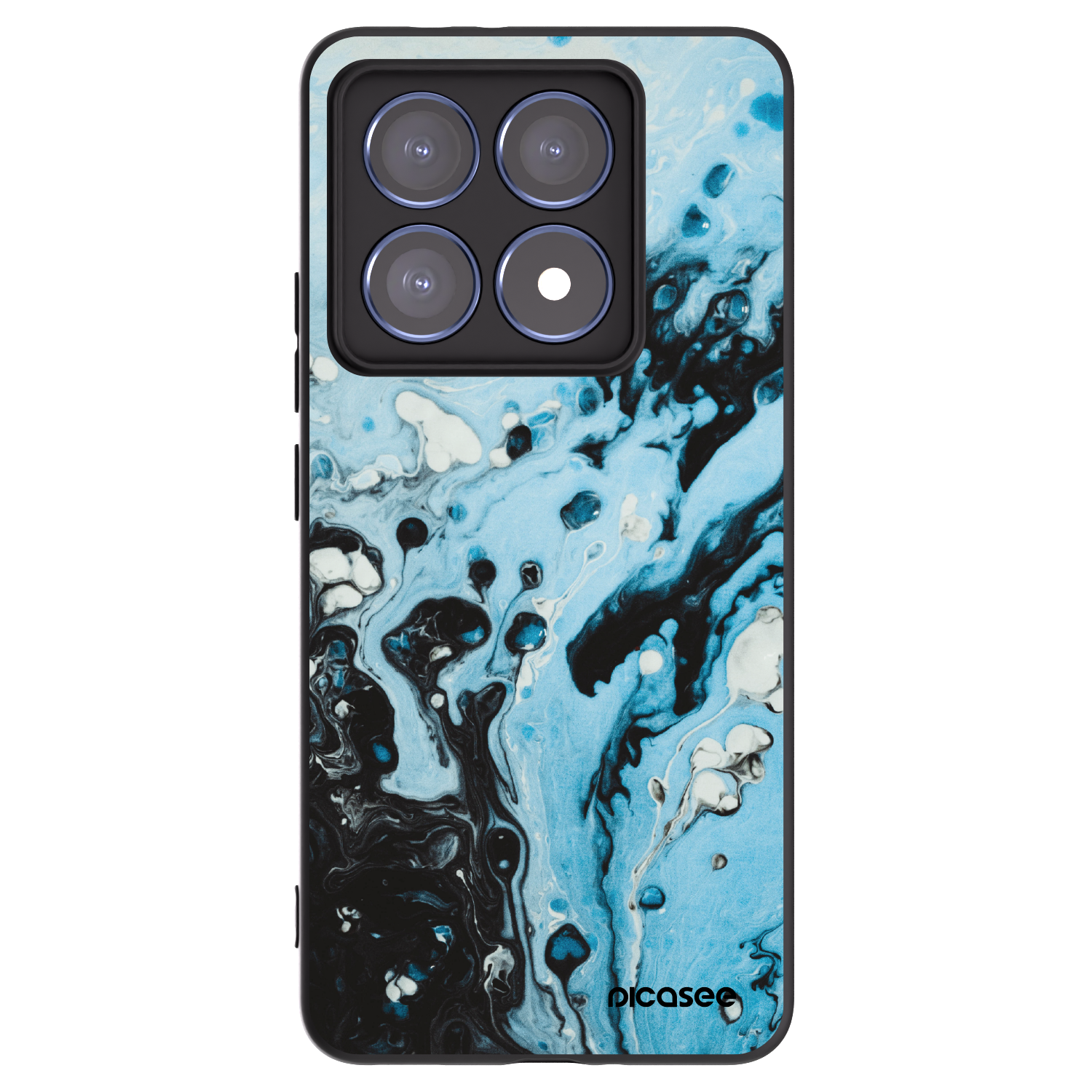 Picasee Μαύρη θήκη σιλικόνης για Xiaomi 14T Pro - Organic blue